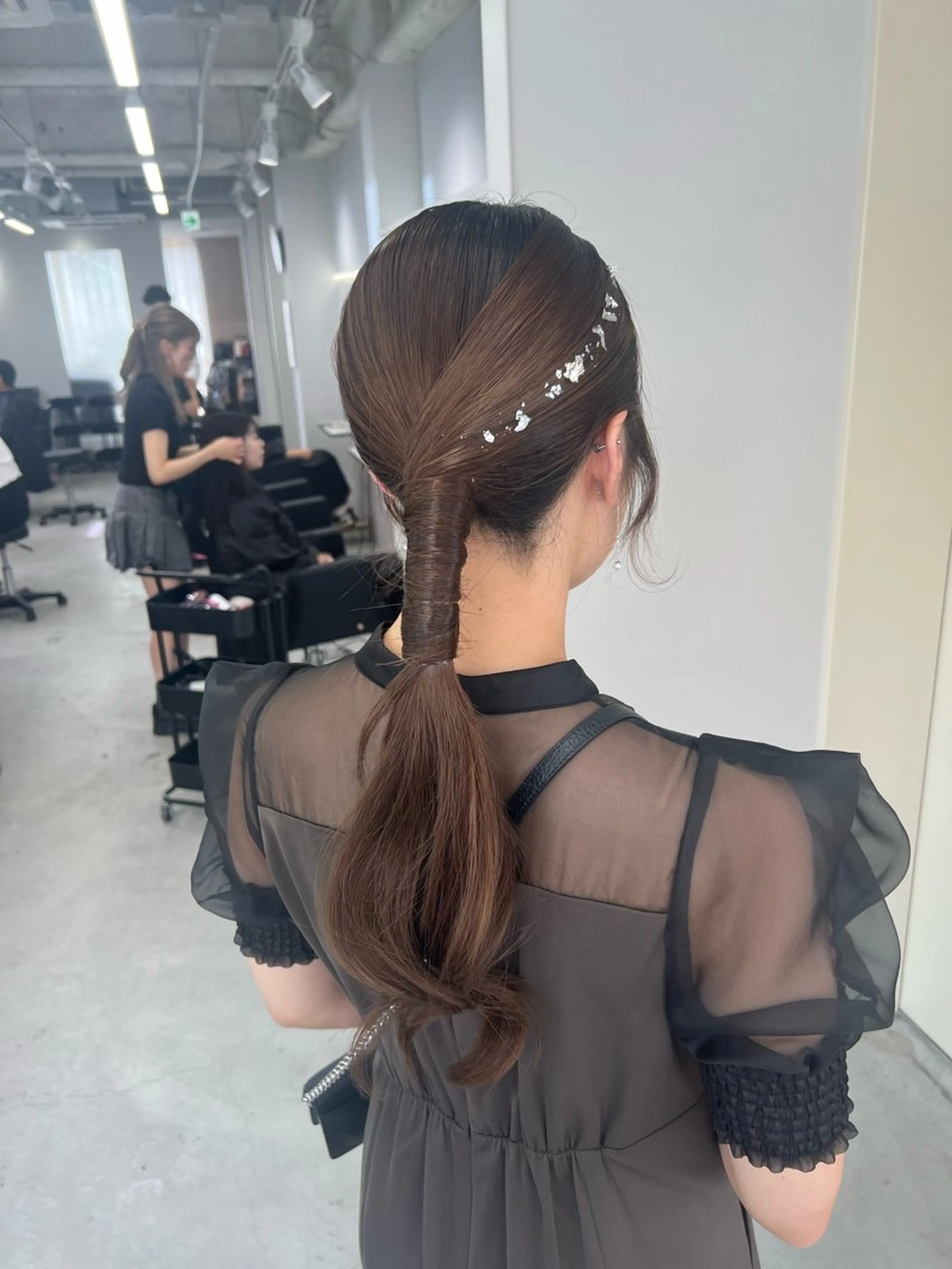 ロング ヘアセット maya レイヤーカットのヘアスタイル