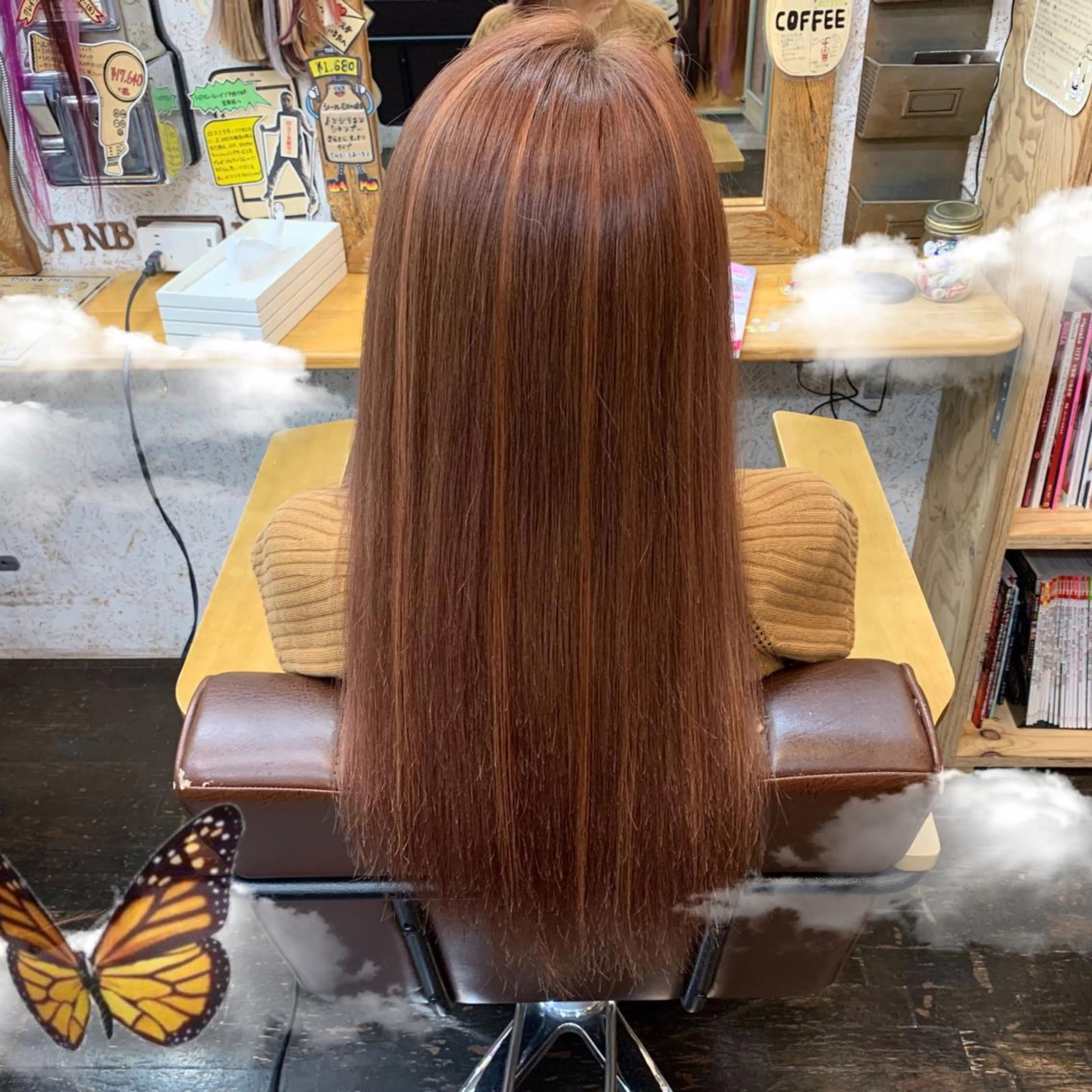 ロング ❤️‍🔥シールエク ＋カラー京❤️‍🔥のヘアスタイル