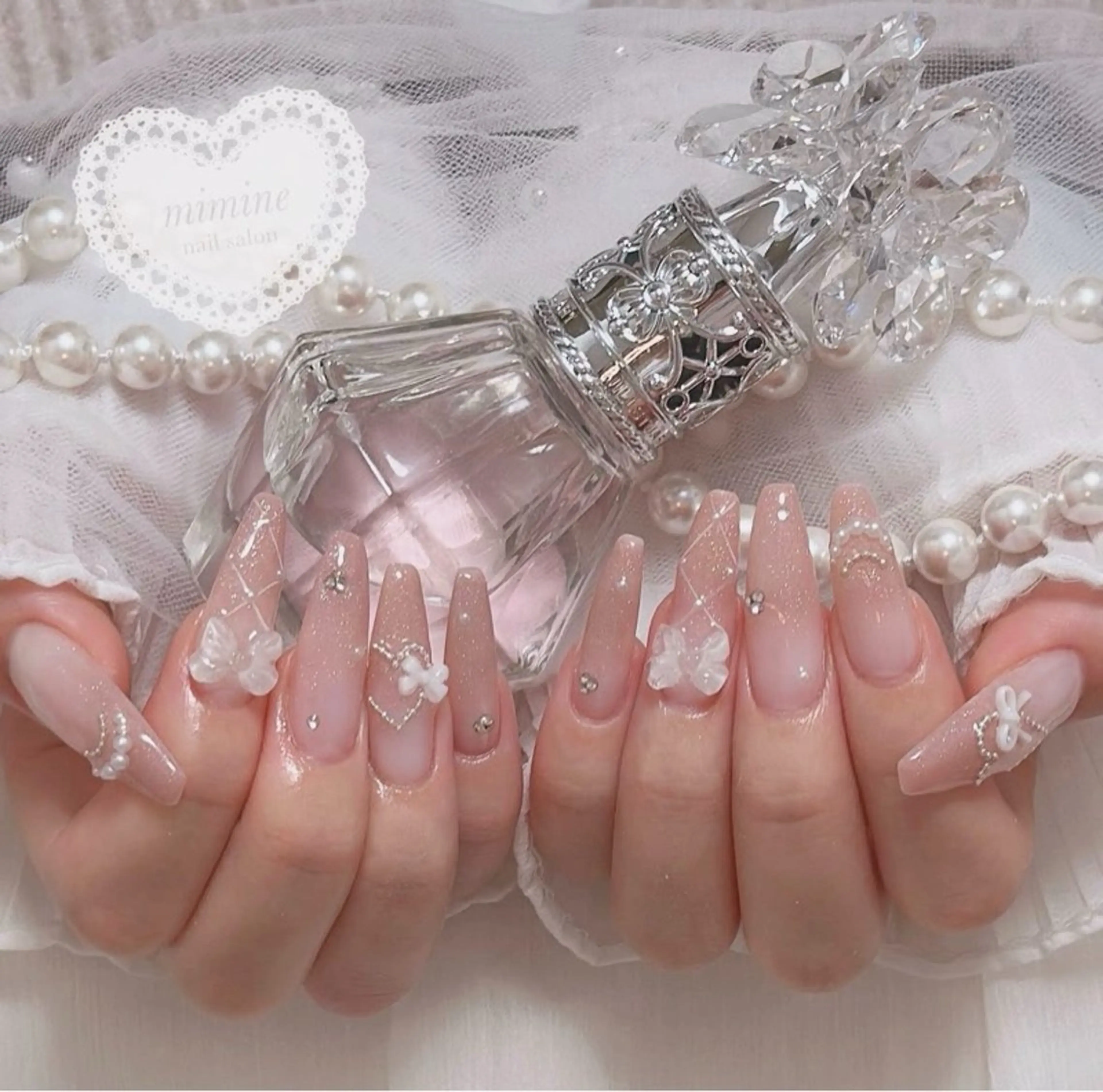 ネイル 長さ出し グラデーション キラキラネイル マグネットネイル ミラーネイル Lee Nails チップ長さだし専門店のネイルデザイン