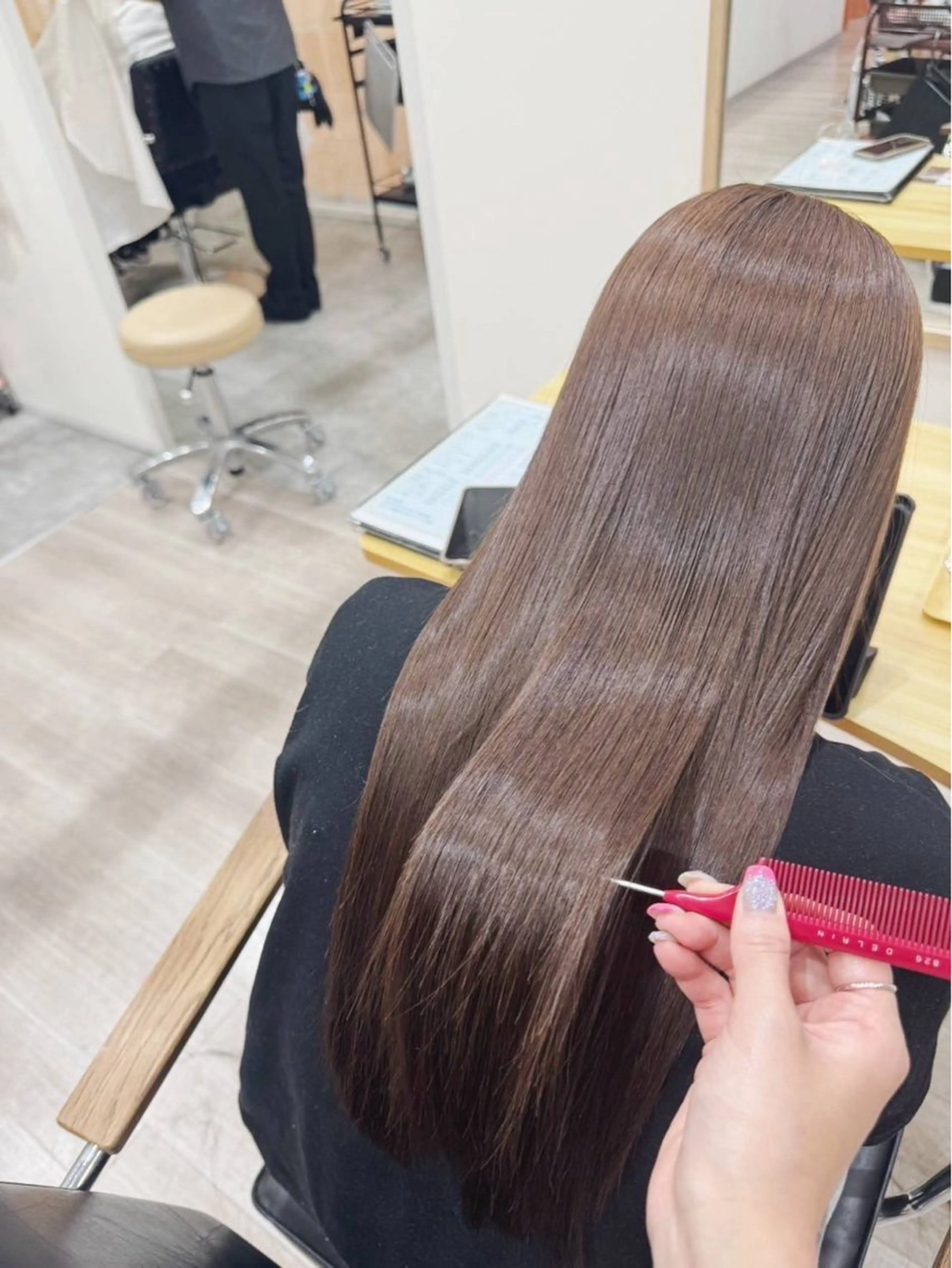 ロング カラー パーマ レイヤー/ショート chere狭山のヘアスタイル