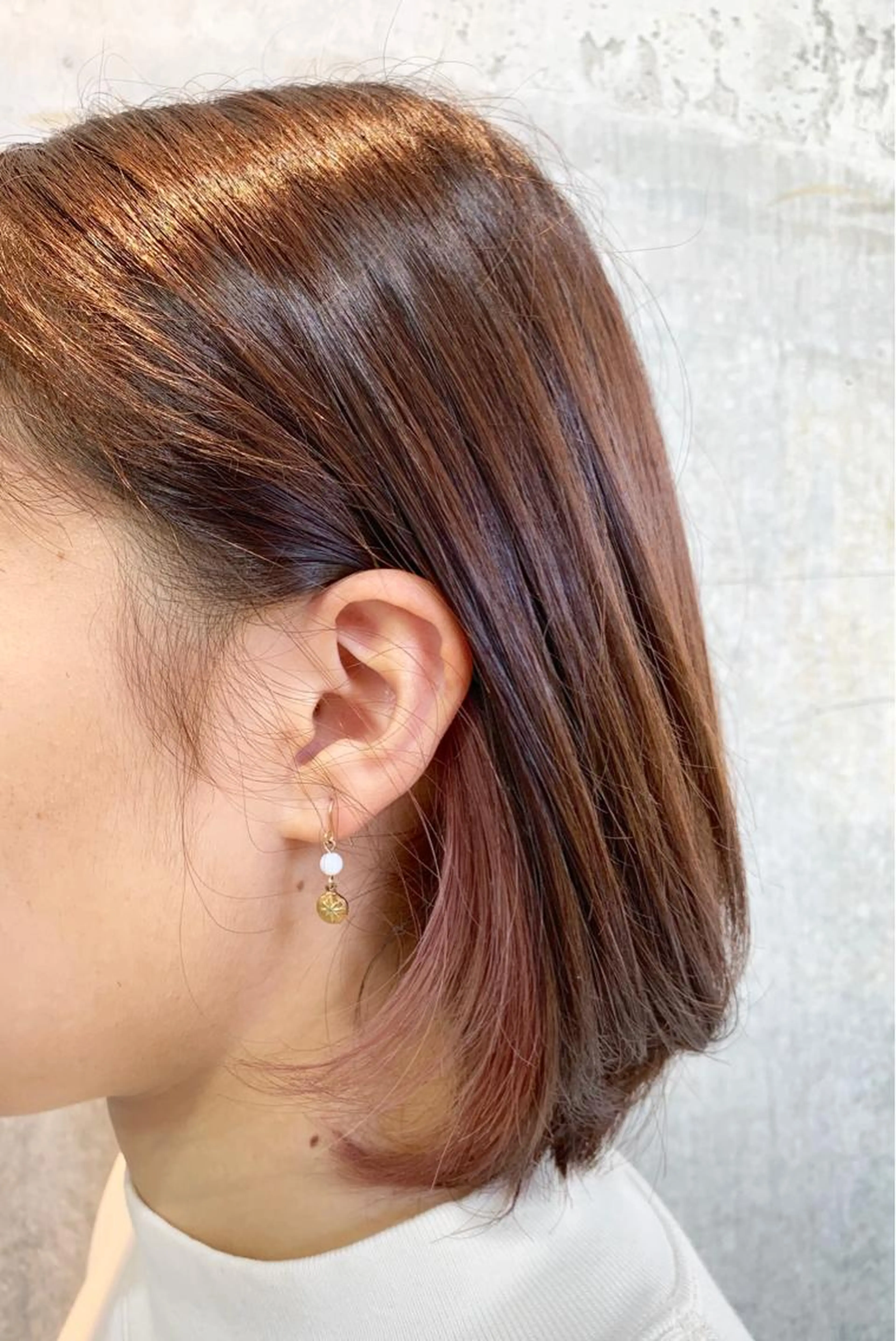 ✨チラッと見えるのがちょうどいい✨イヤリングカラー(ケアブリーチ込)+カラー/暖色or寒色の写真