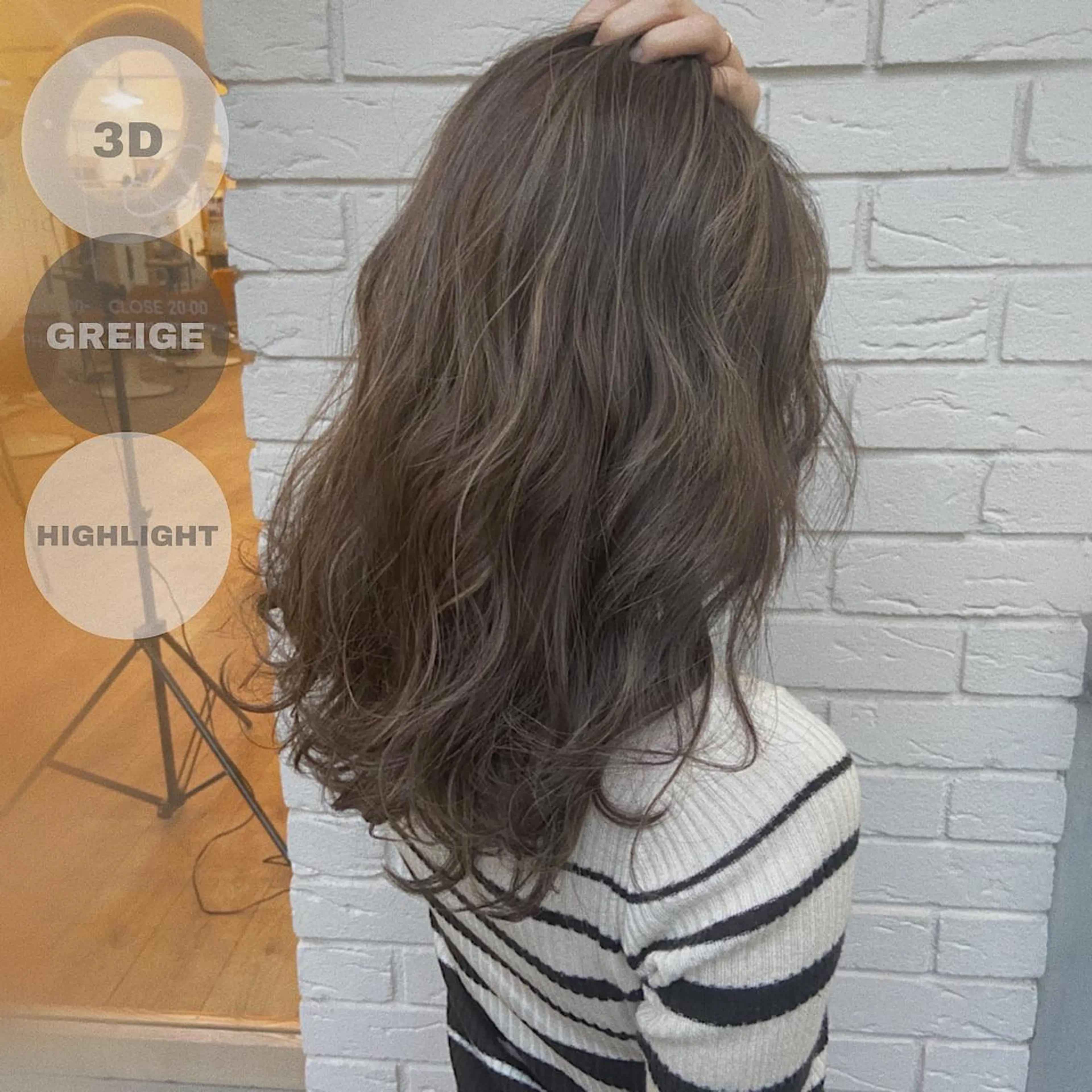 セミロング カラー 韓国|ミルクティ momoeのヘアスタイル