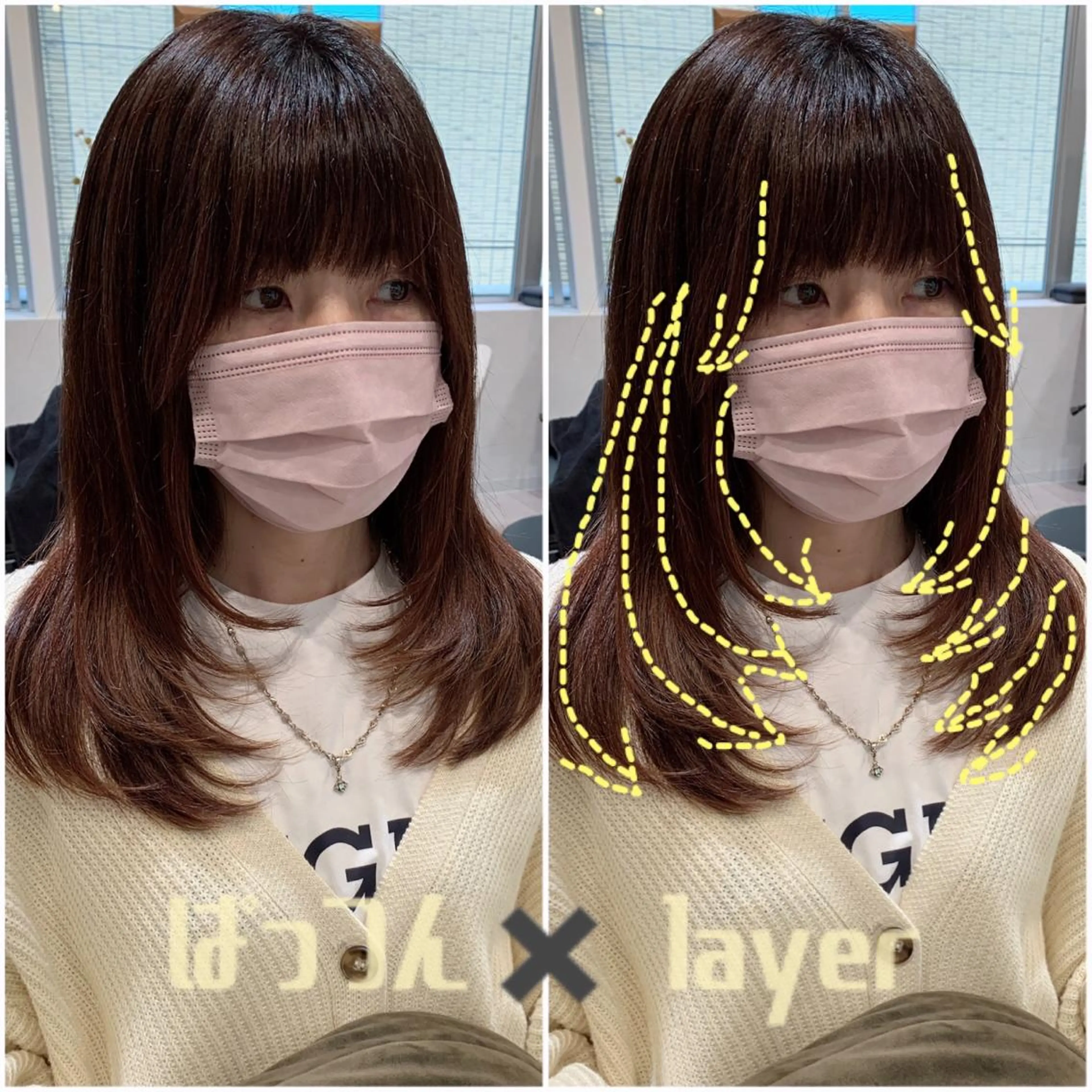 セミロング カラー ヘアアレンジ rita atelier 【リタ】所属・韓国hair🦋 Nanaのヘアスタイル