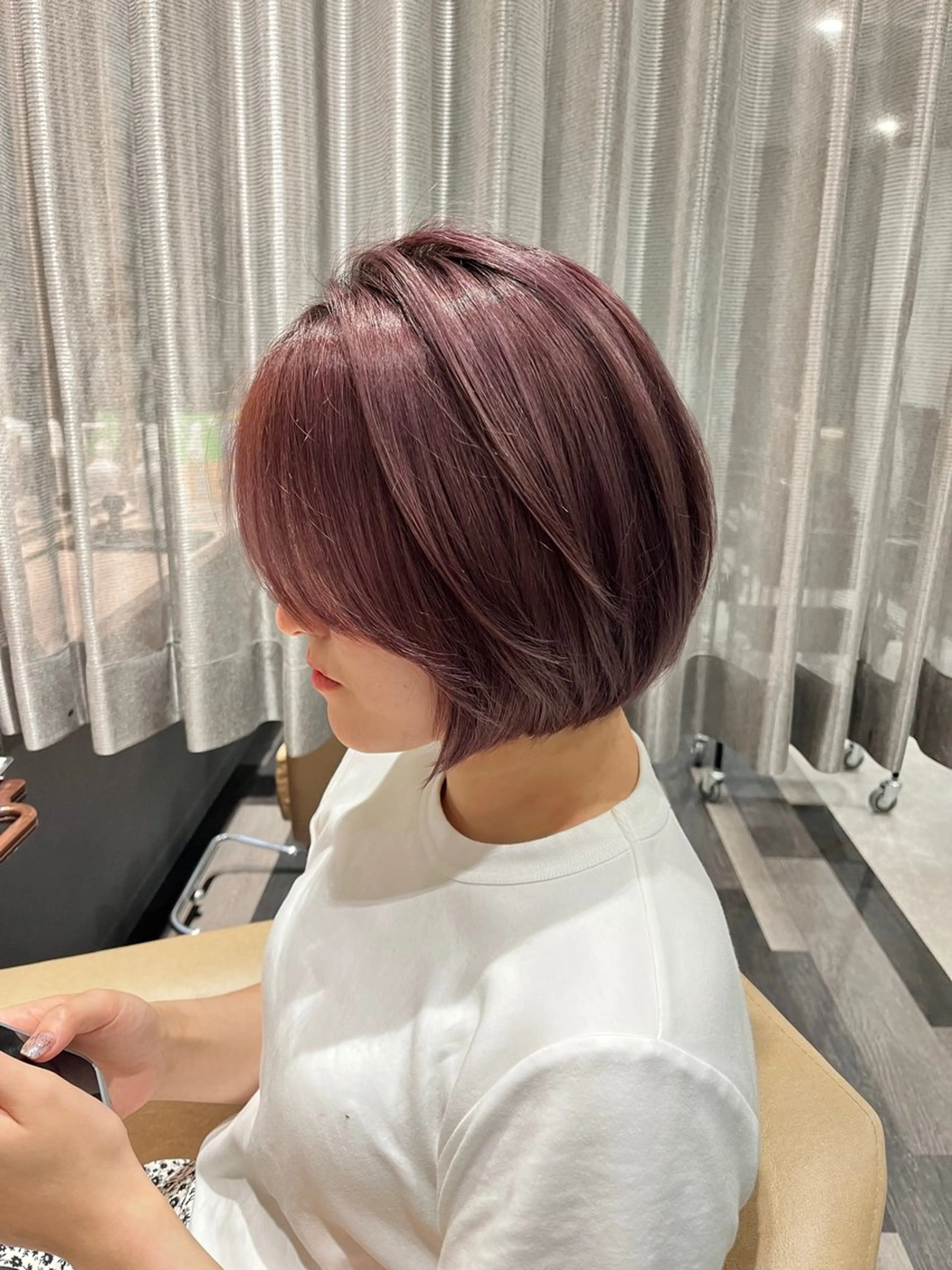 ミディアム カラー ブリーチ ピンクカラー 西林麗雄4月 空きあります！のヘアスタイル