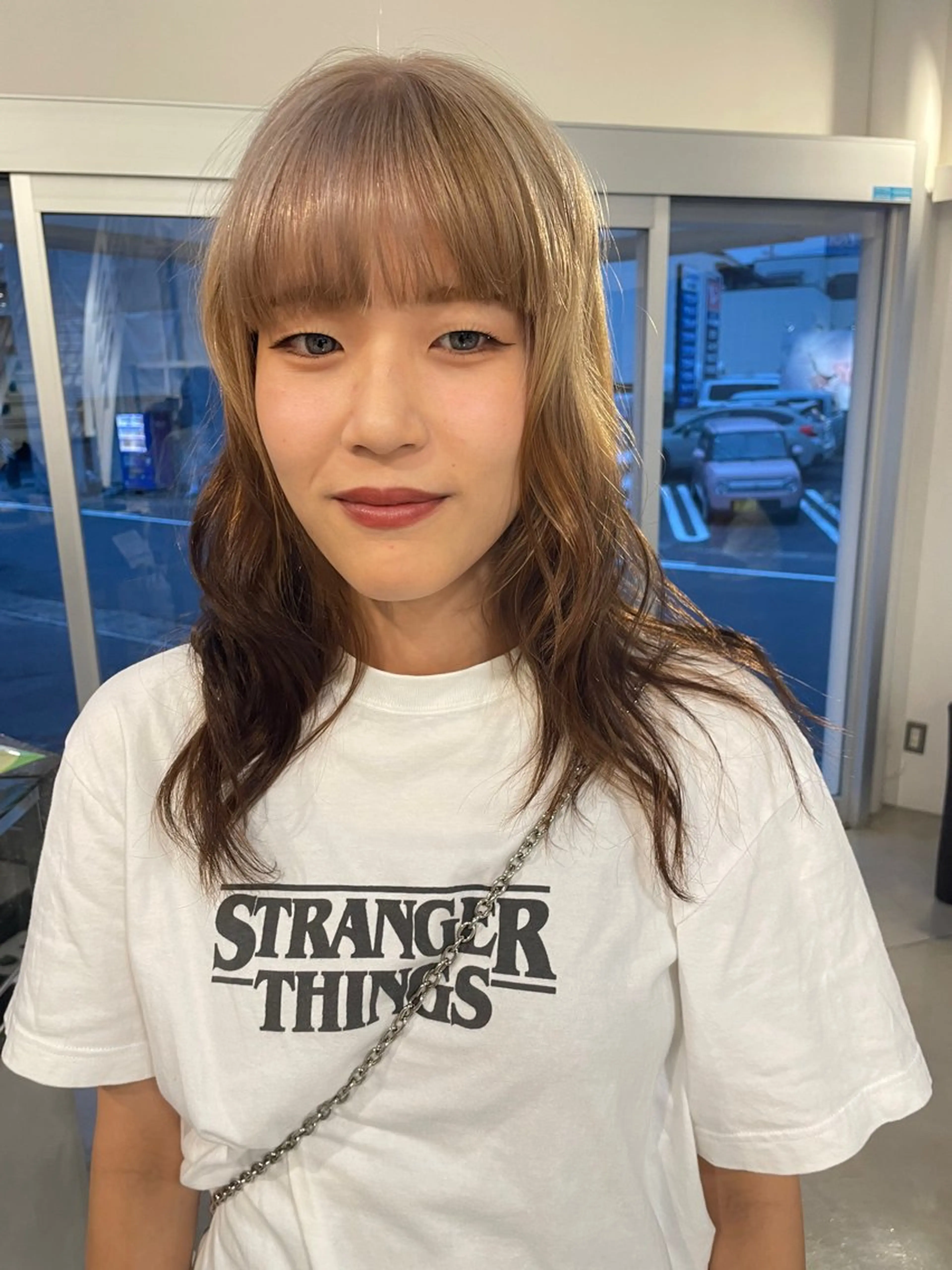 ミディアム カラー tomo🍒パーマ ハイトーン似合わせのヘアスタイル