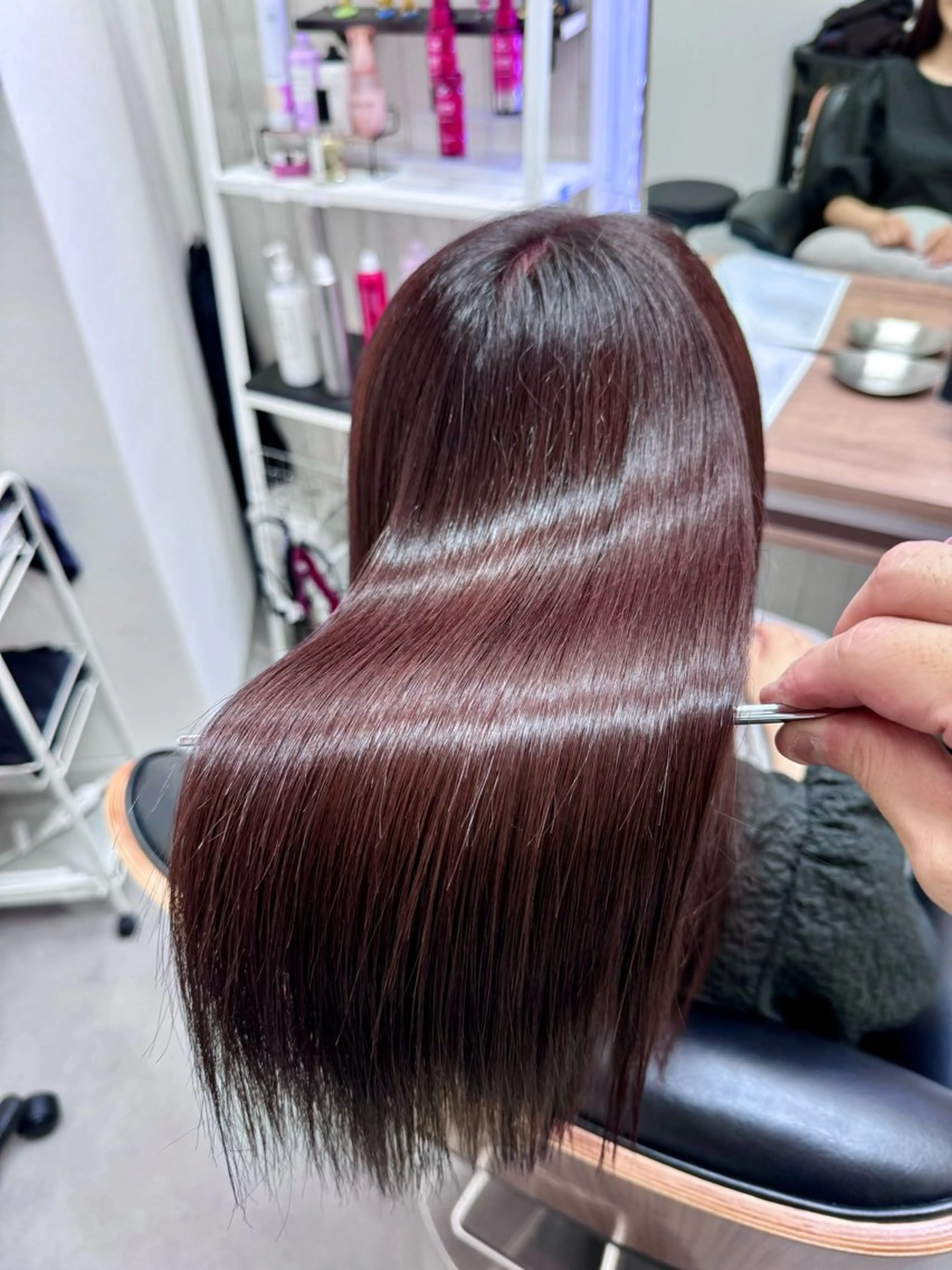 セミロング カラー アディクシーカラー イルミナカラー クオルシアカラー 髪質改善 韓国風ヘア 艶髪改善師/高橋潤 /縮毛矯正のヘアスタイル