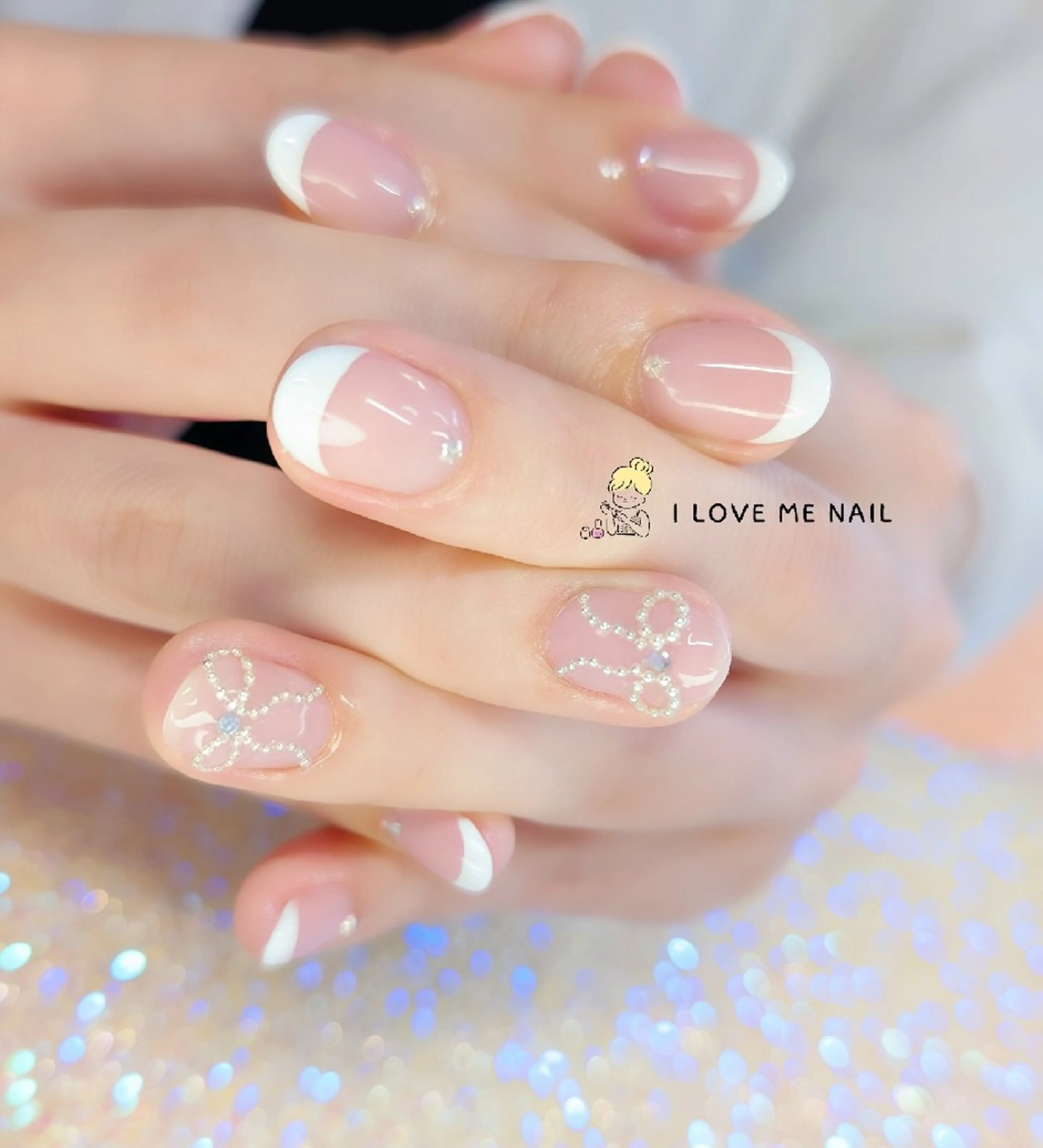 ネイル 長さ出し ハート 韓国ネイル マグネットネイル ニュアンスネイル ハンドネイル I LOVE ME NAIL.｡.:*♡のネイルデザイン