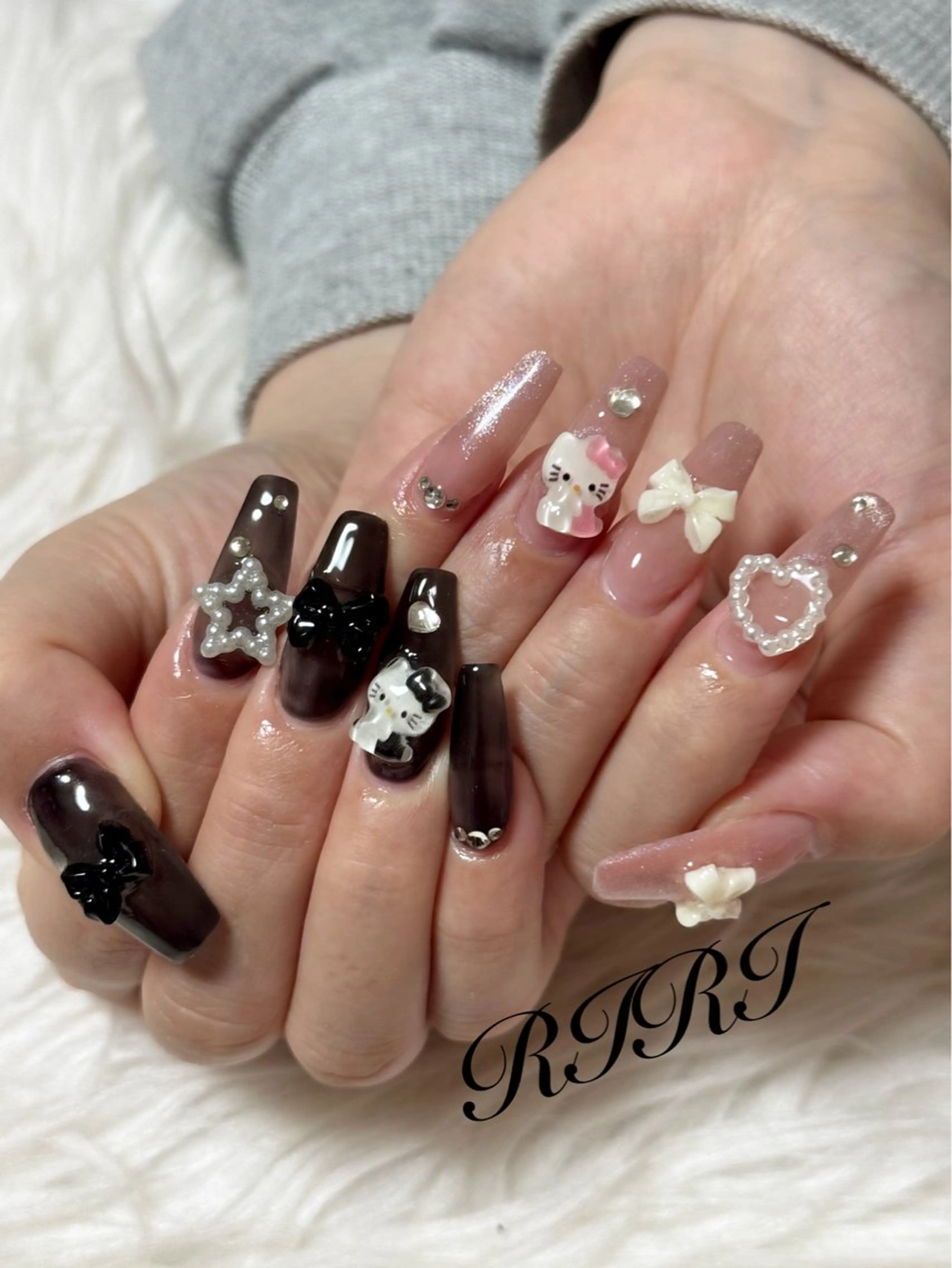 ネイル 成人式 ジェルネイル ロングネイル スカルプネイル シンプルネイル ハンドネイル riri オーナーのネイルデザイン