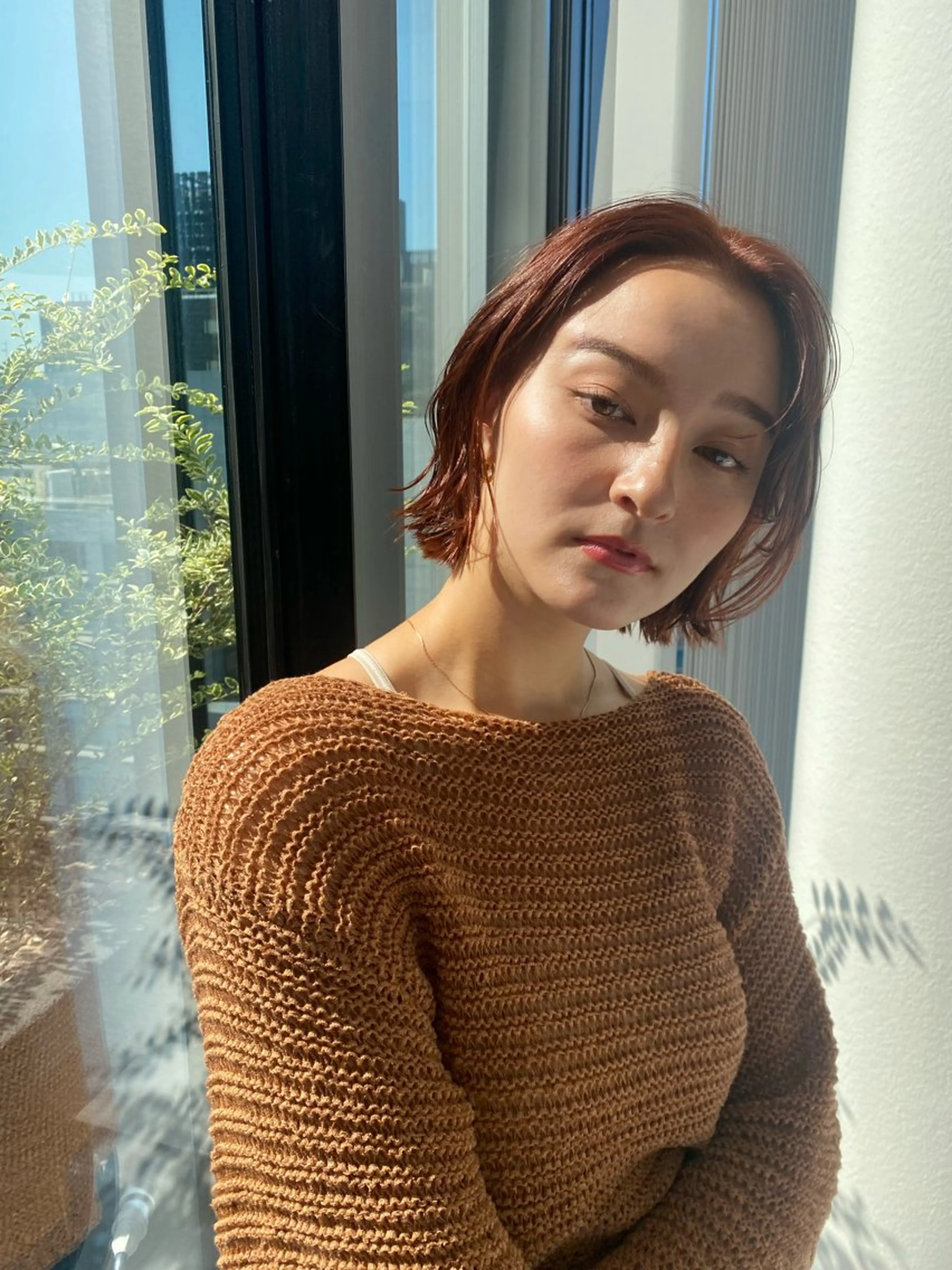 ミディアム カラー カット ヘアカラー トリートメント 似合わせカット レイヤー/ボブのヘアスタイル