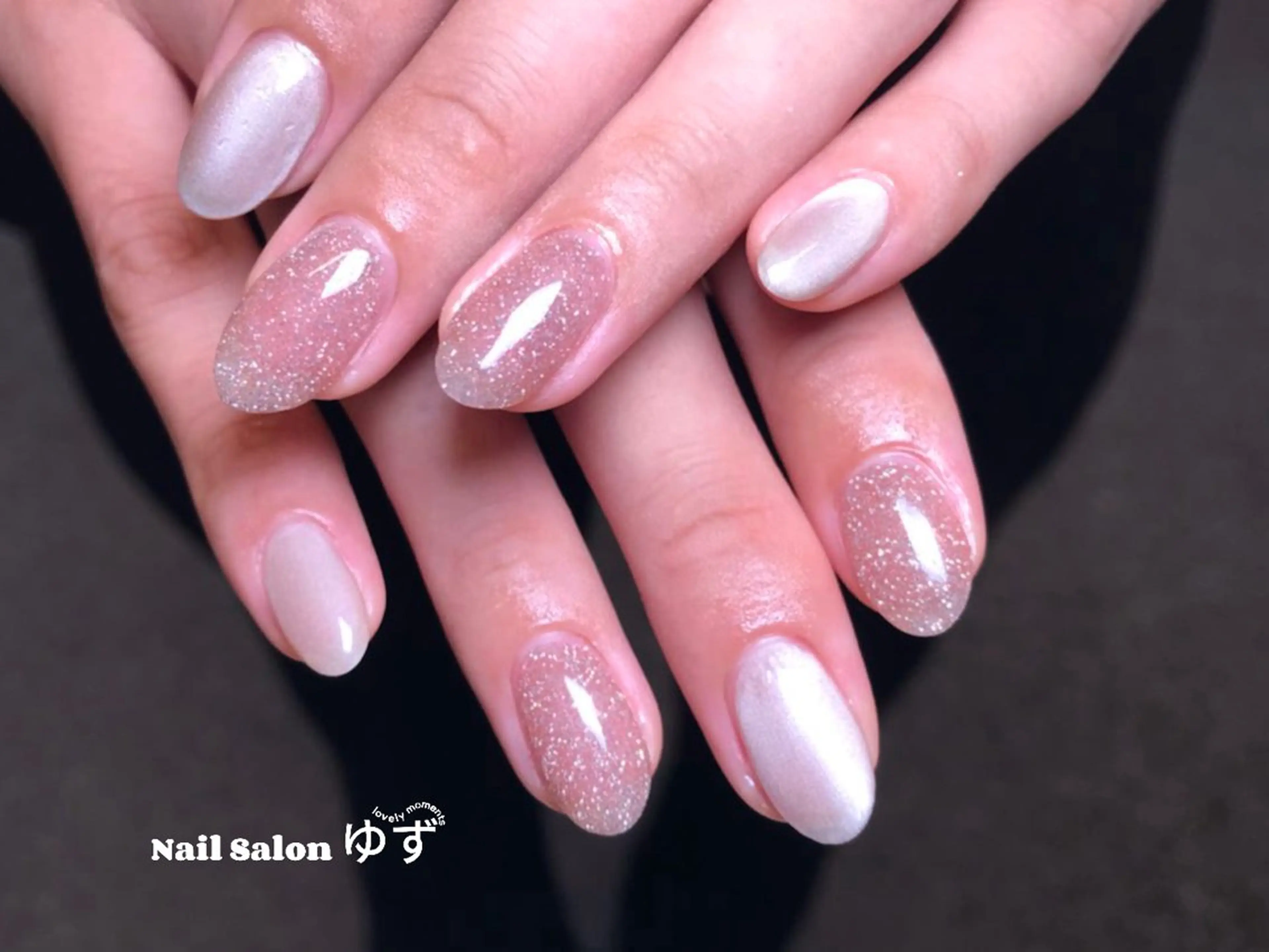 ネイル カジュアル チークネイル フレンチネイル ジェルネイル ガーリー ハンドネイル ネイルサロン ゆずのネイルデザイン