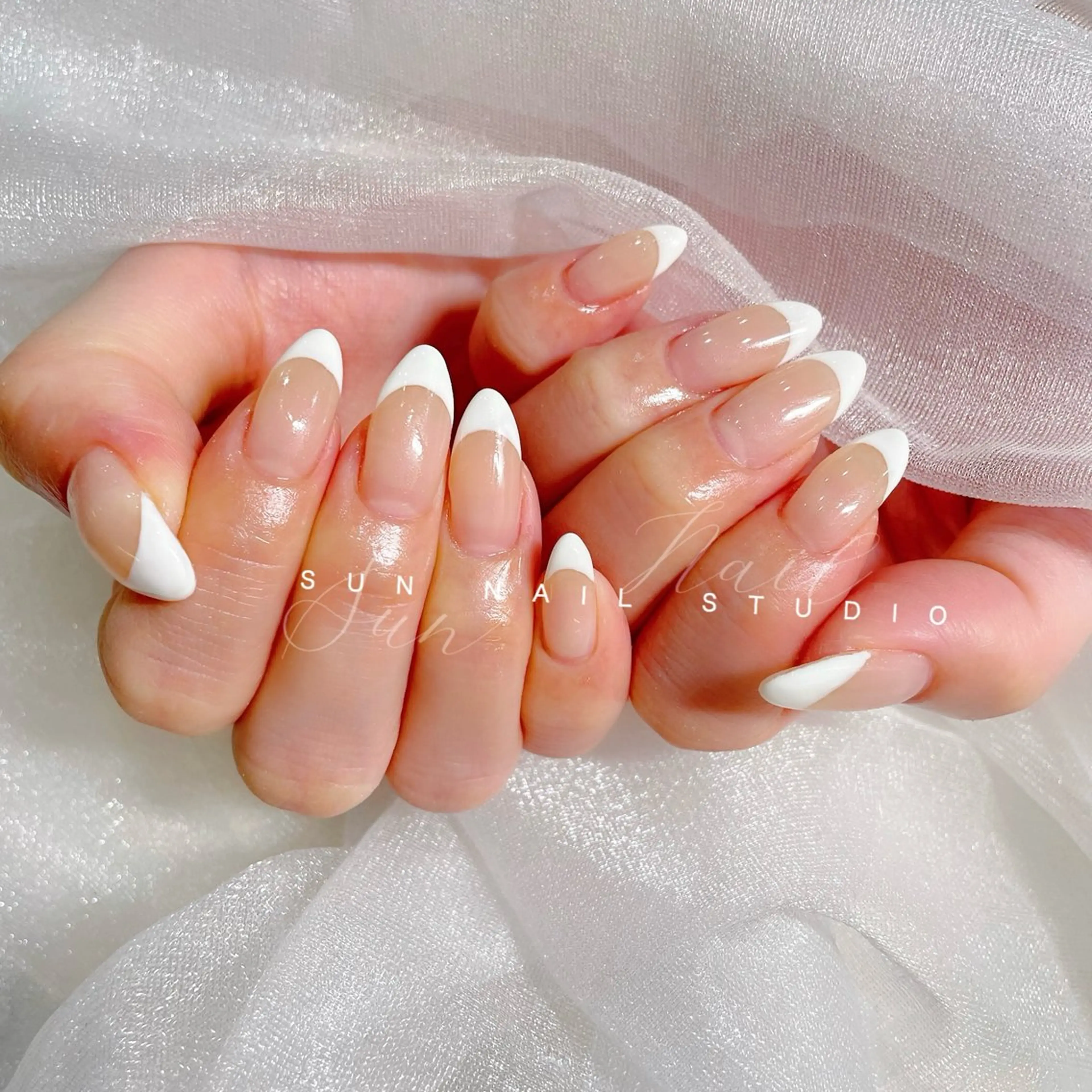 ネイル フレンチネイル SUN nail上本町のネイルデザイン