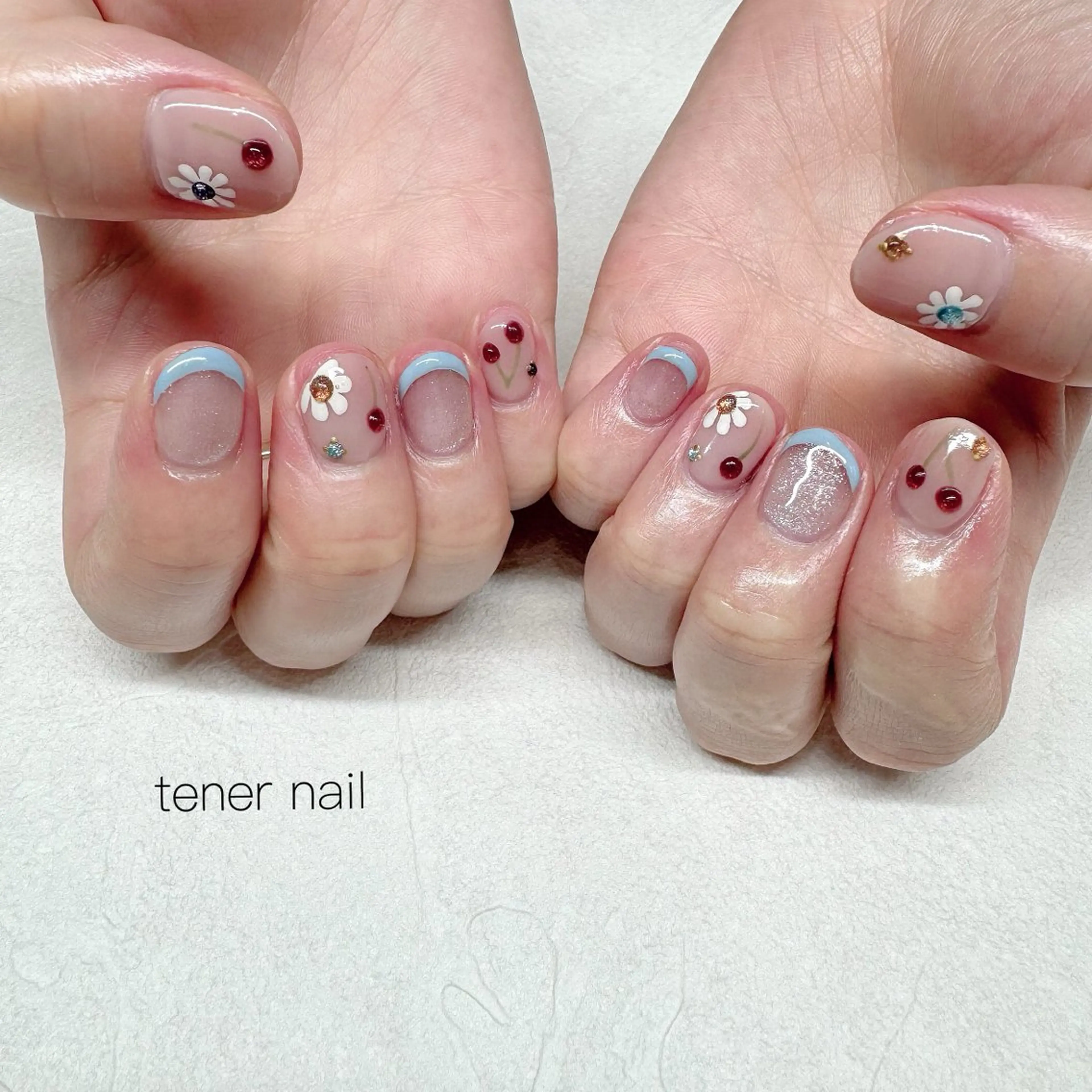 ネイル フラワーネイル ハンドネイル テネルネイル tener nailのネイルデザイン