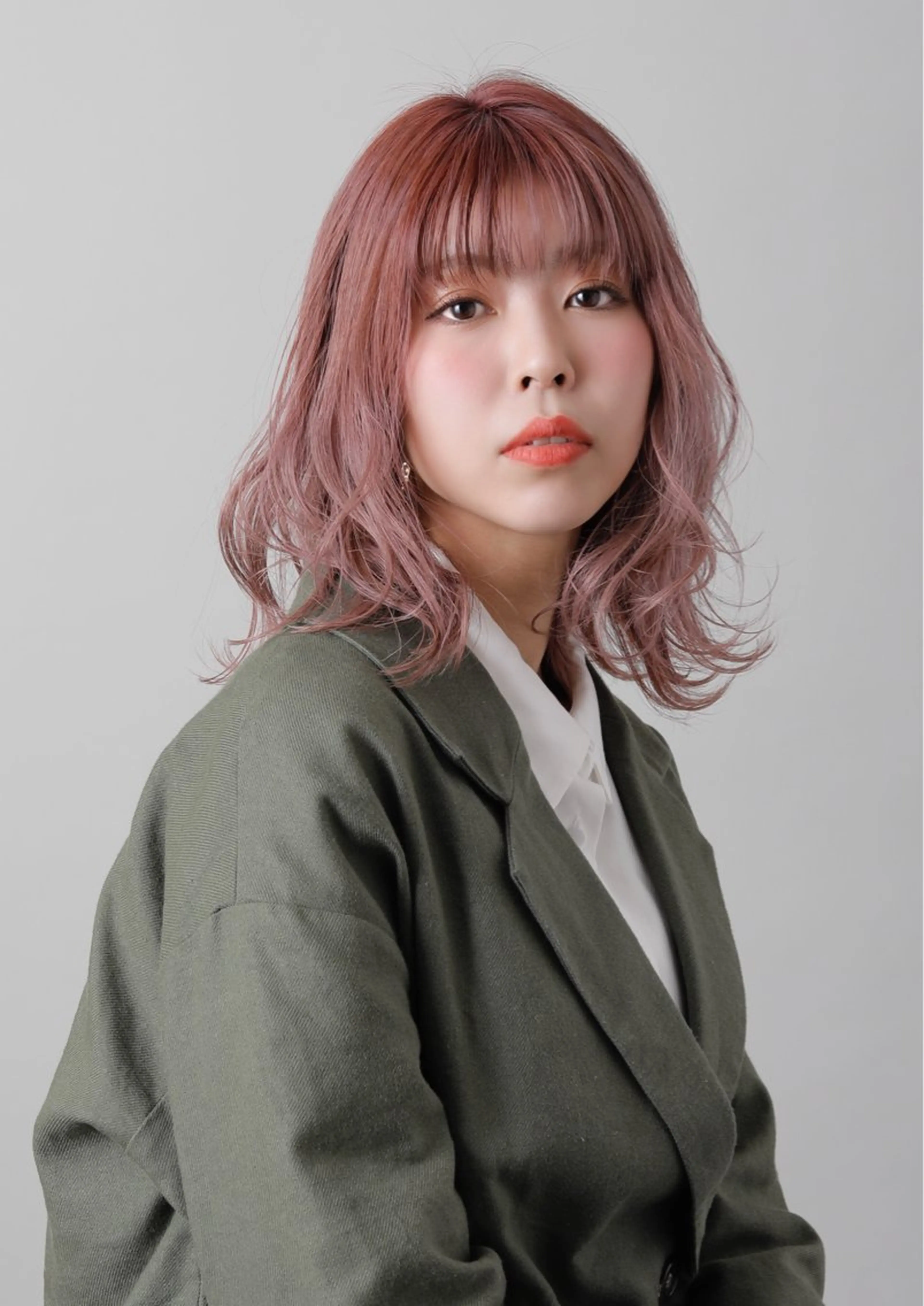 ミディアム カラー パーマ ヘアメイク金坂 /カットカラー/のヘアスタイル