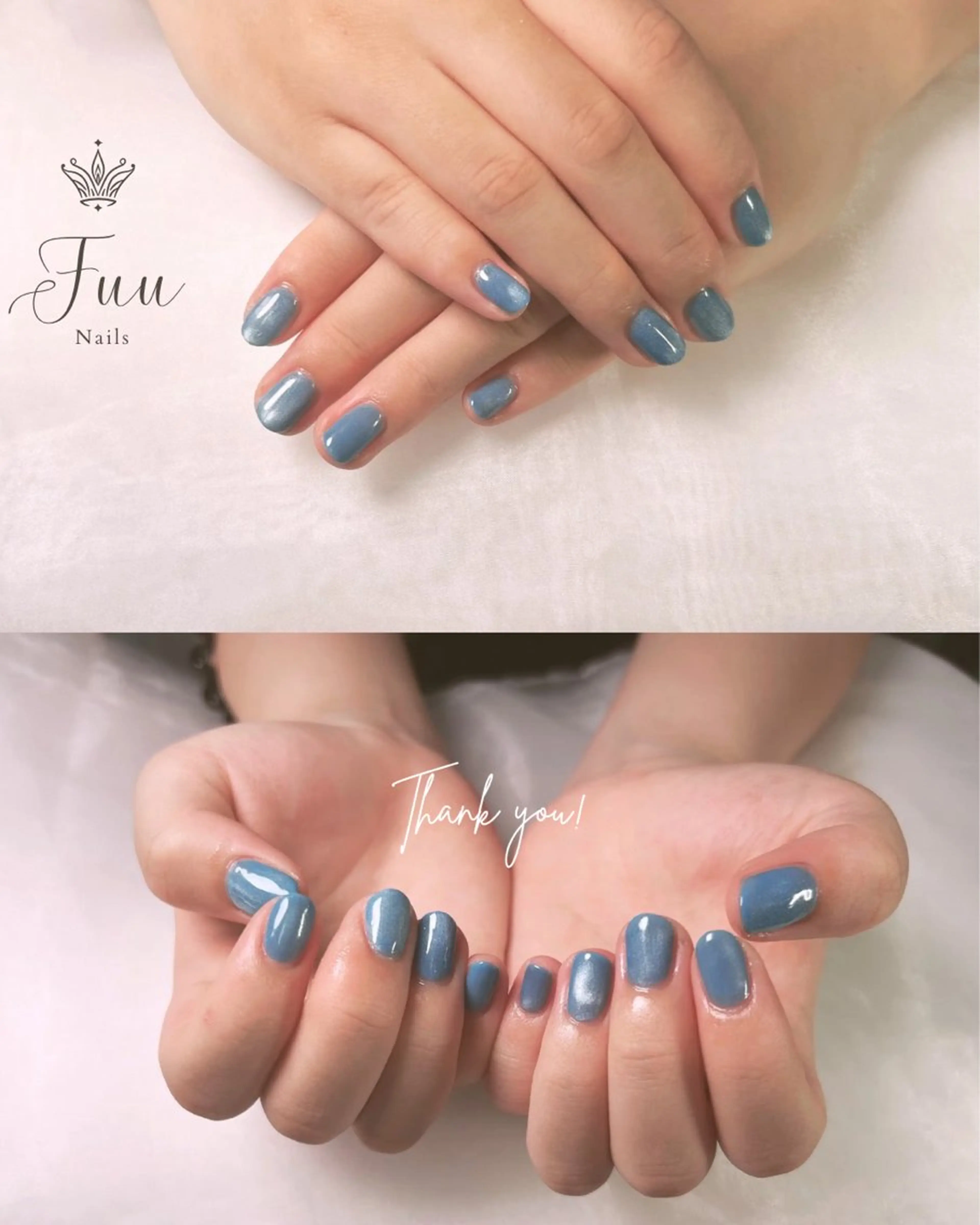 ネイル マグネットネイル ショートネイル シンプルネイル 夏ネイル 犬のいるネイルサロン Fuu nailsのネイルデザイン