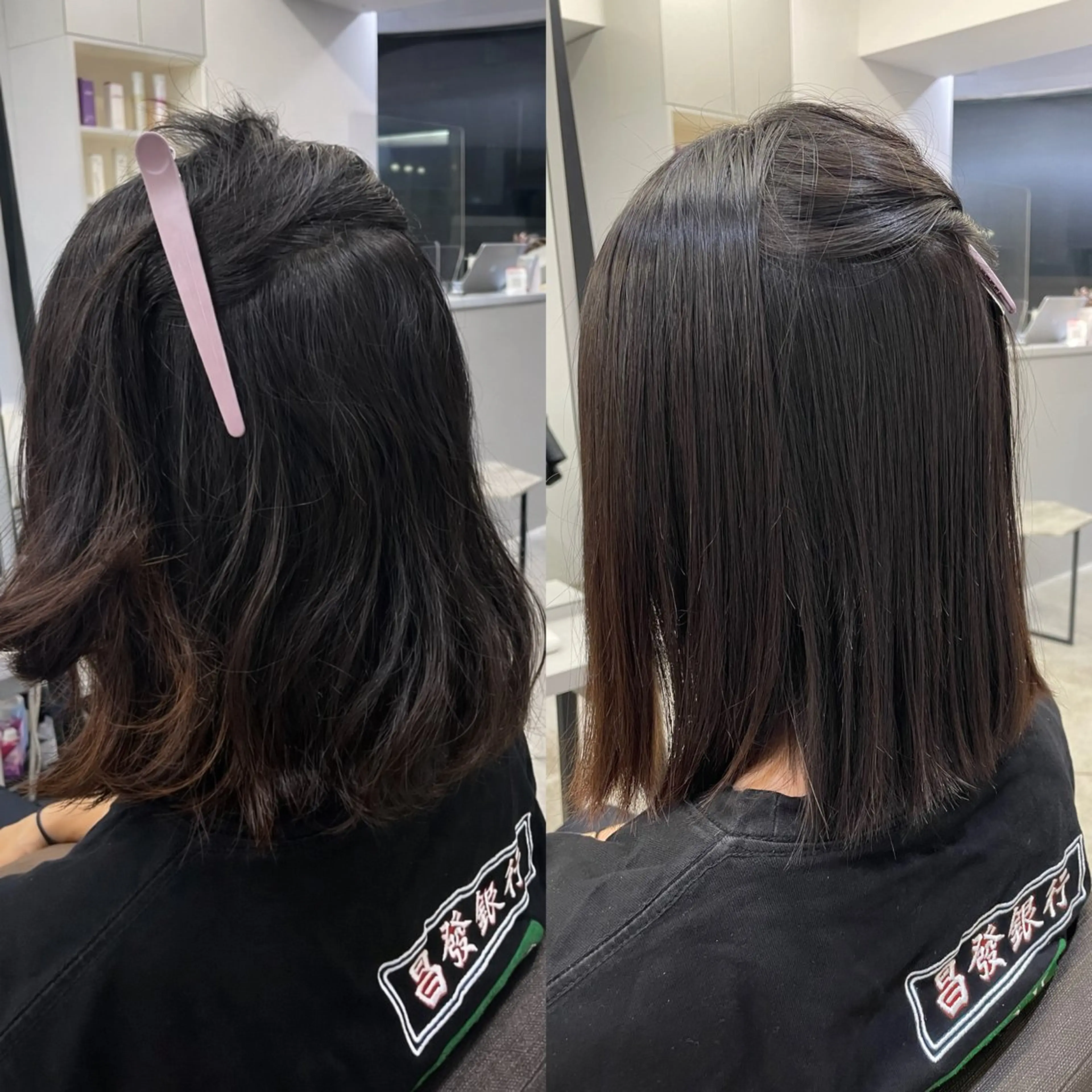 ミディアム 縮毛矯正 絶対綺麗な暖色カラー 🎯あります✨増渕✨のヘアスタイル