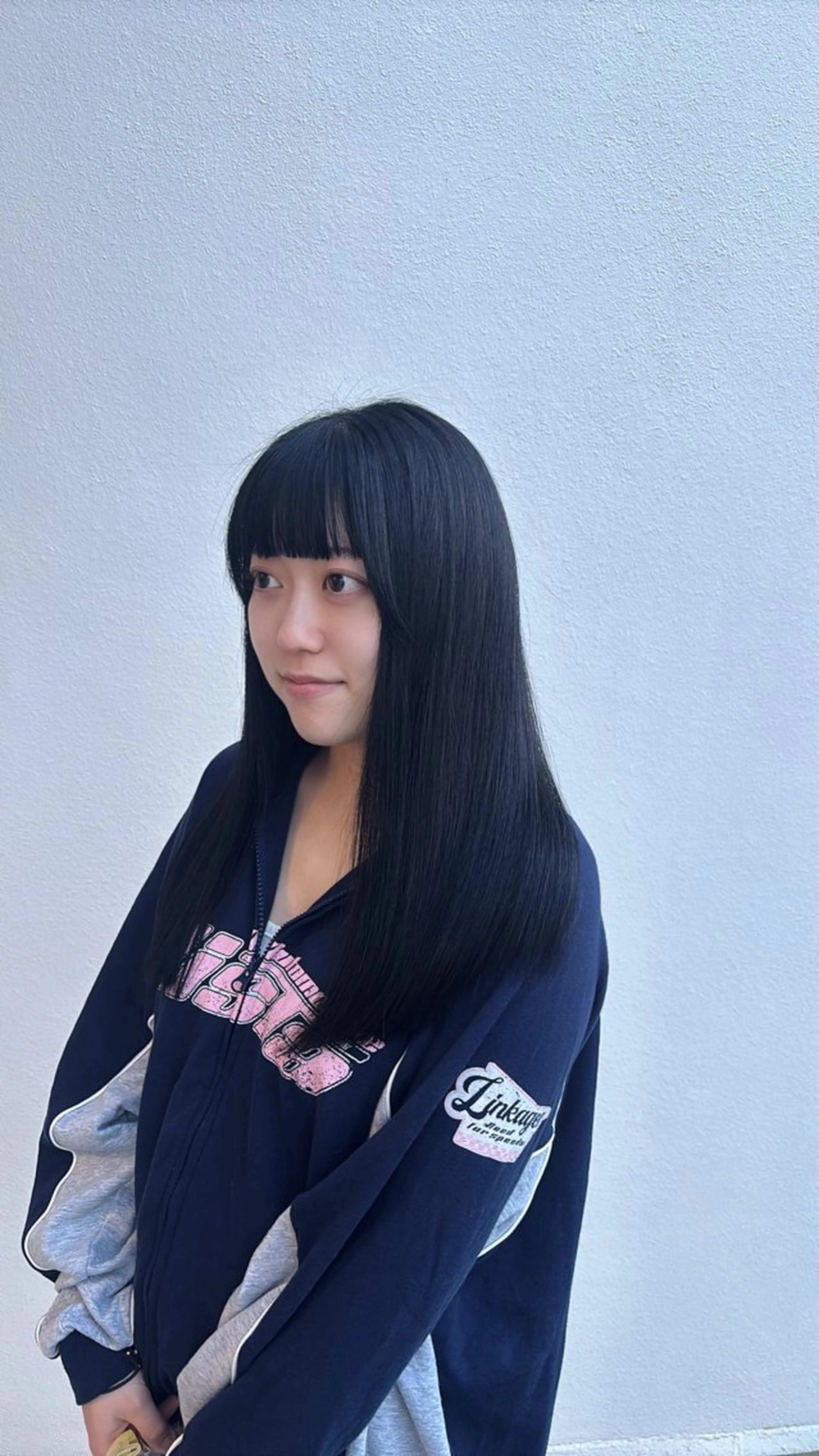 ロング カラー 黒髪 ブルーカラー ブルーブラック パライソ南公園店 神津 由依のヘアスタイル