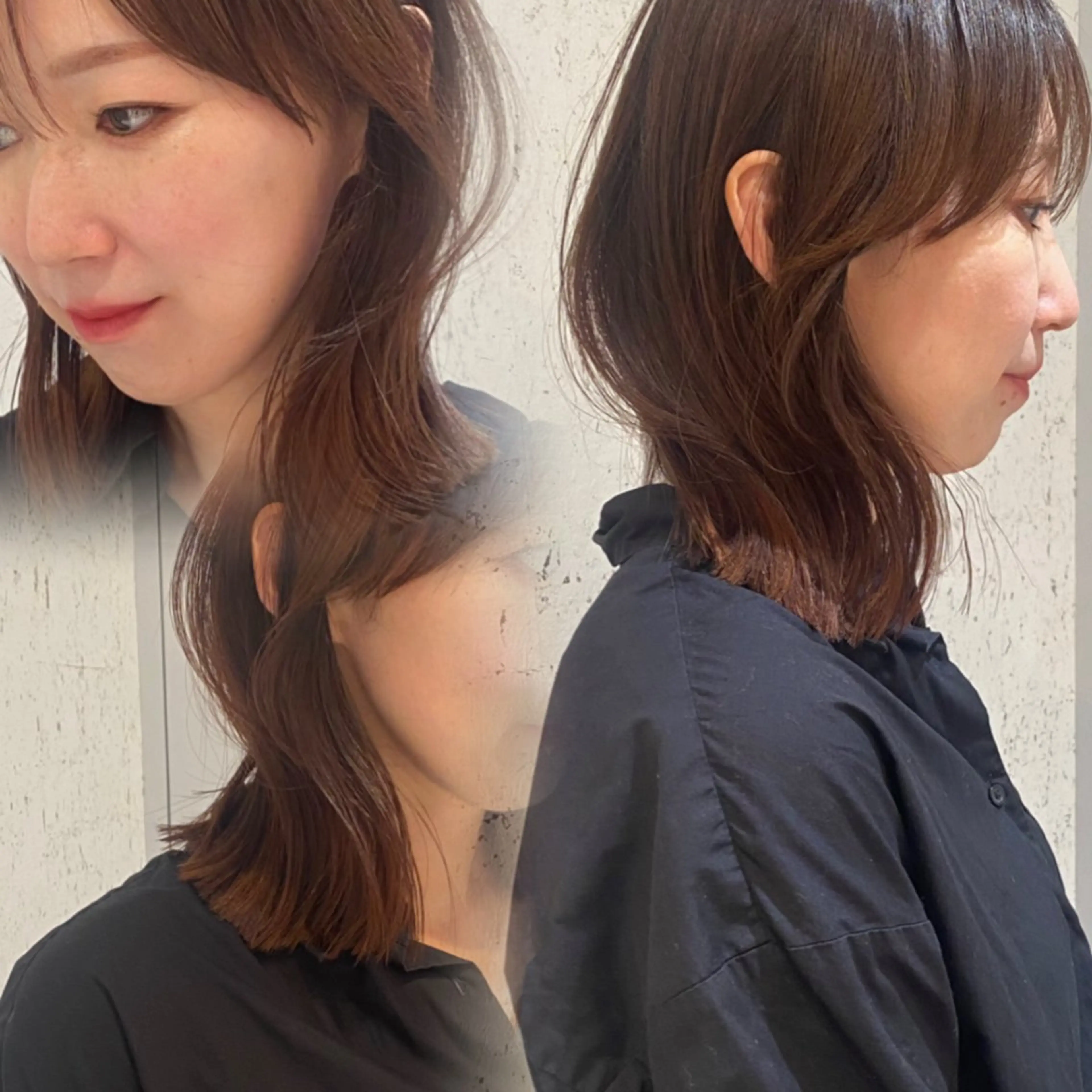 ミディアム カラー カット ヘアカラー 縮毛矯正 トリートメント mai / linoah˚✧のヘアスタイル