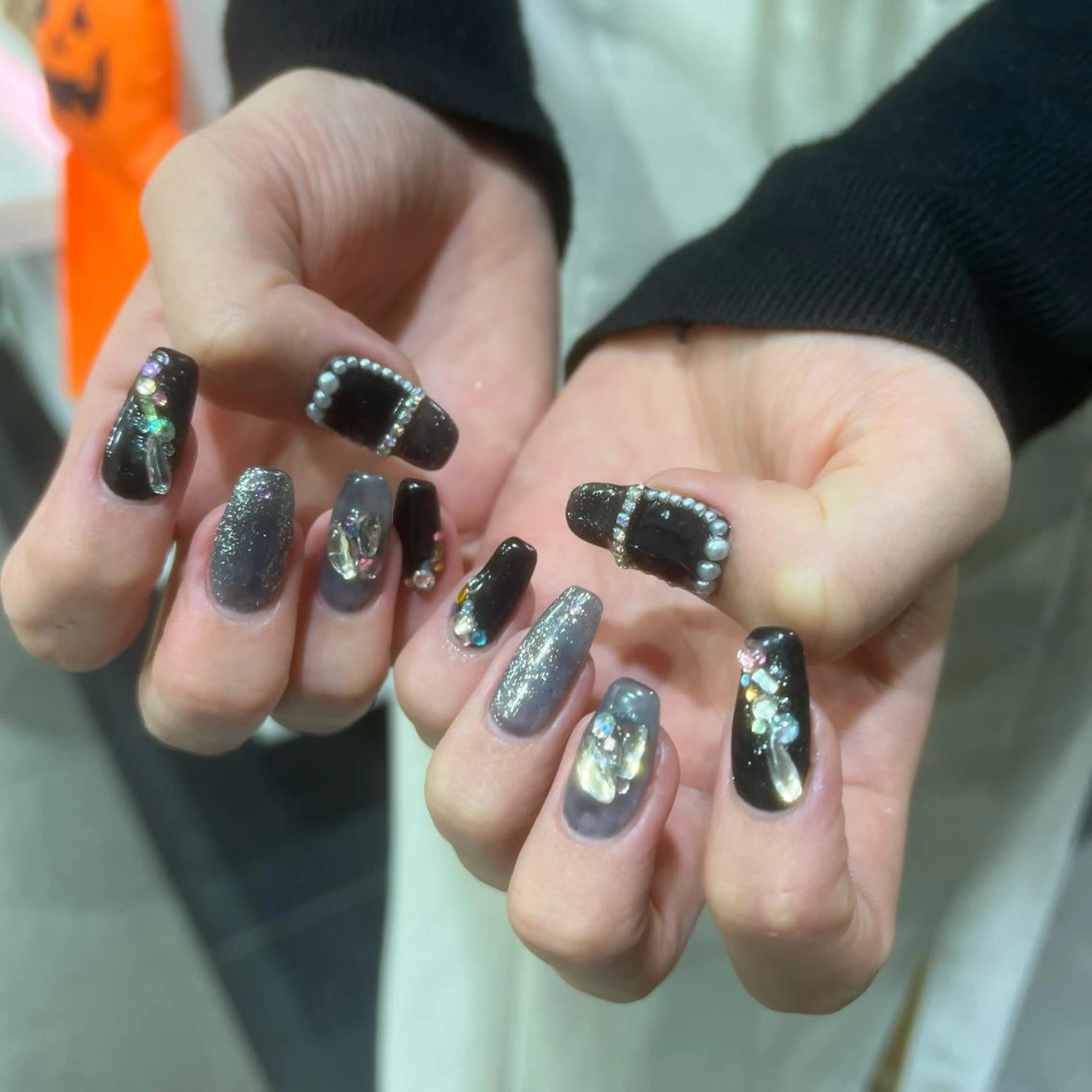 ネイル ハンドネイル 韓国🩶Y2Kネイル 💫くれはのネイルデザイン