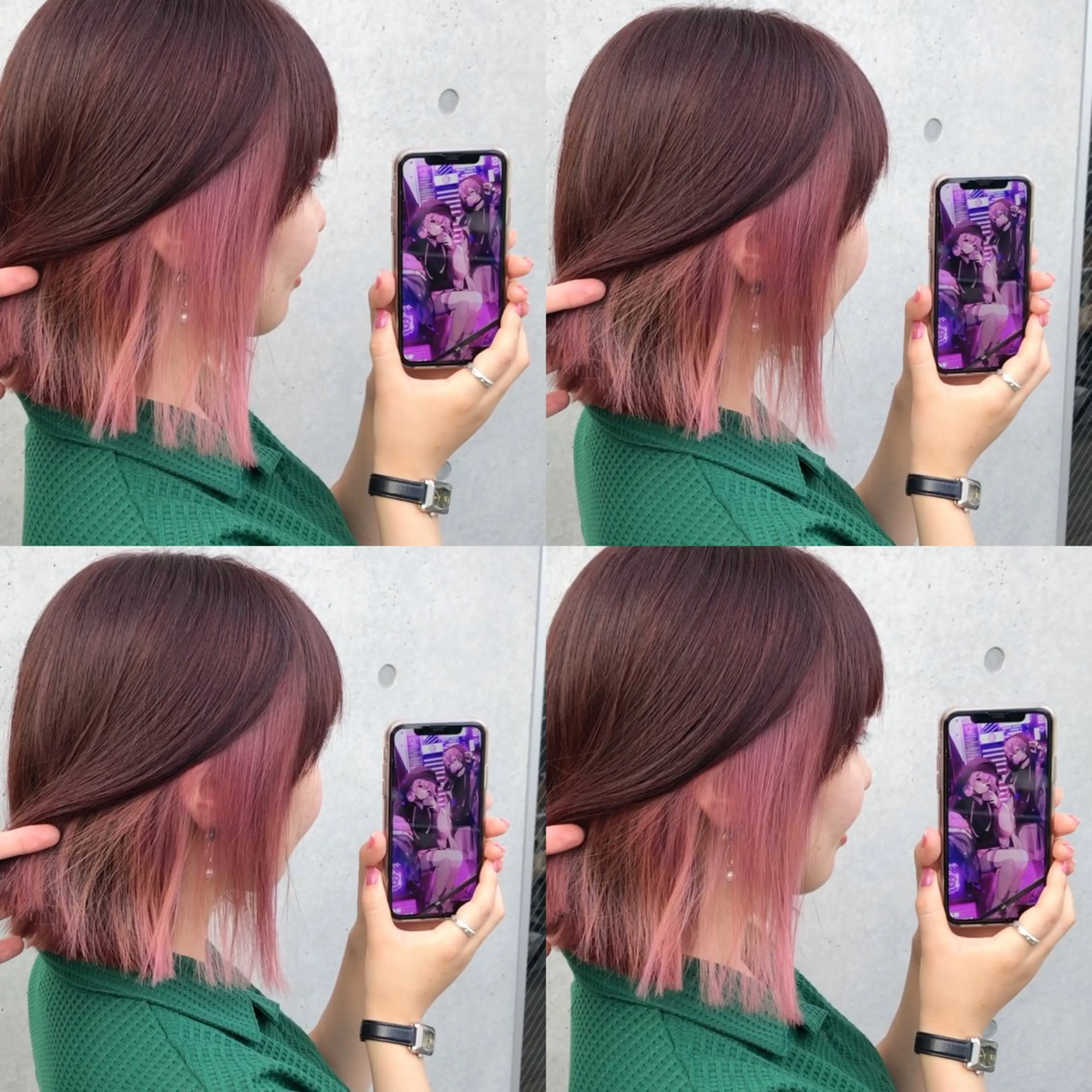 ミディアム カラー インナーカラー ピンクカラー 推しカラー✨ オタク美容師ユウカのヘアスタイル