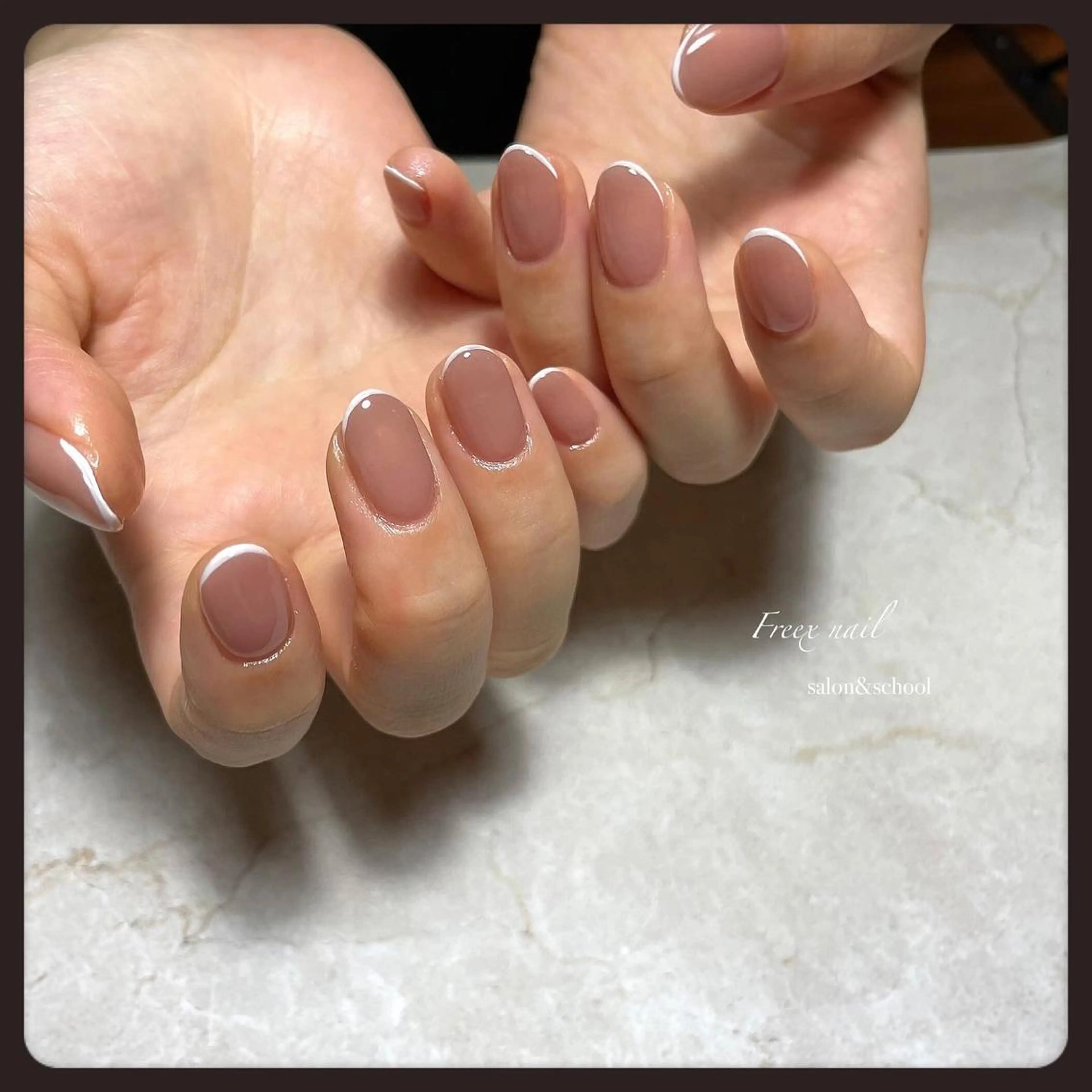 ネイル フレンチネイル ハンドネイル ハンドケア Freex nail所属・freex nail /ニュアンス/個性派のネイルデザイン