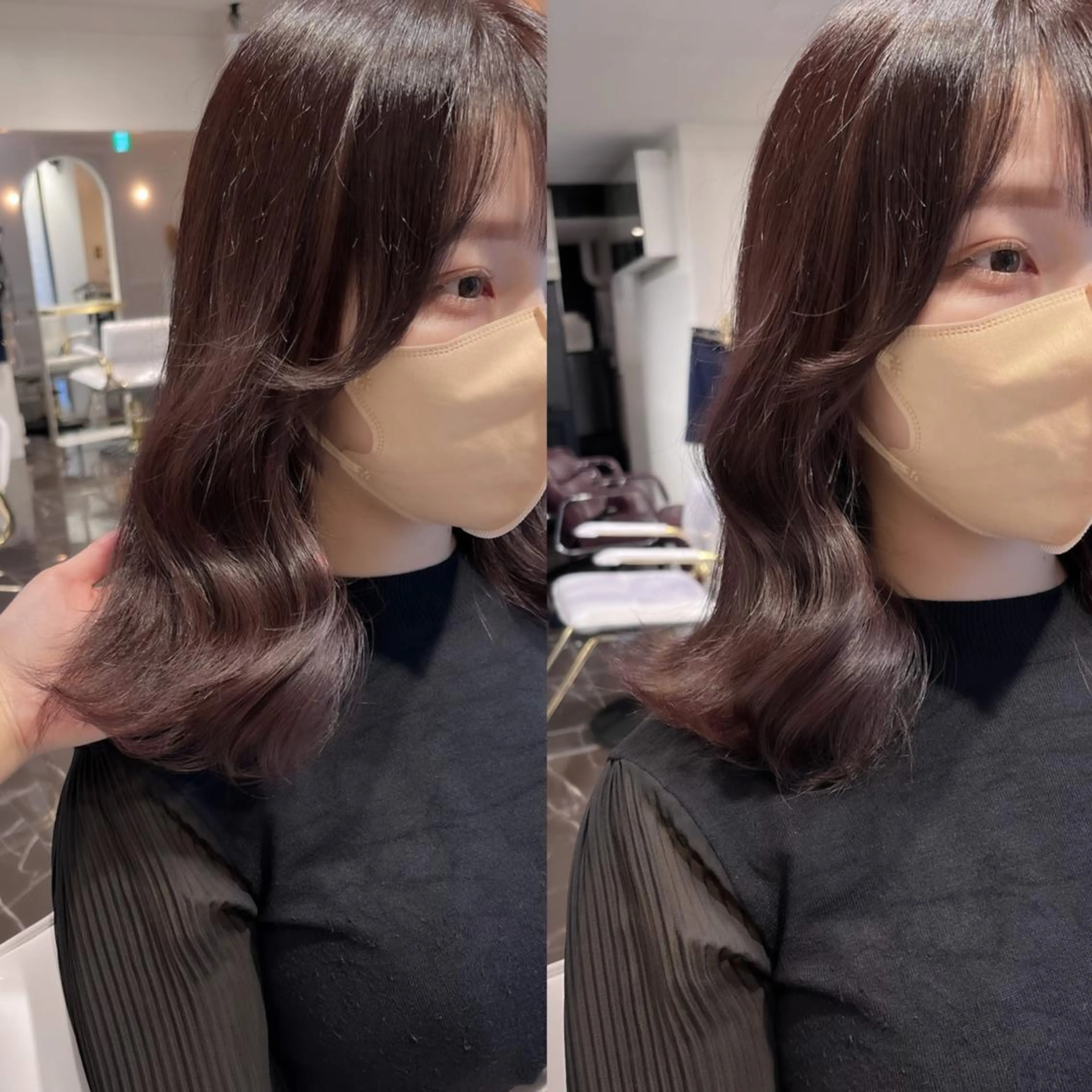 ミディアム カラー ブリーチ ヘアカラー miyu /トレンド カラー×艶髪のヘアスタイル