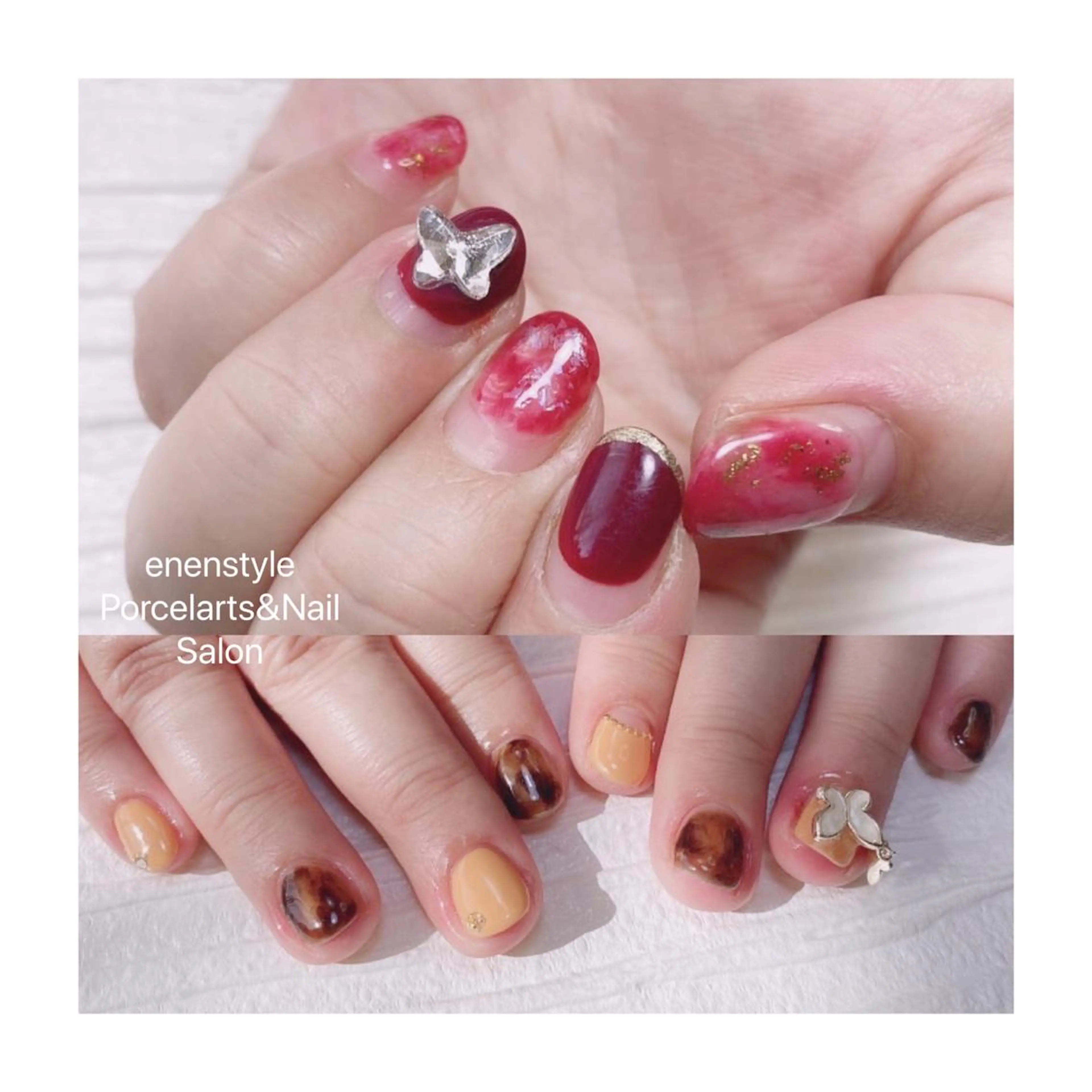 ショート ネイル ハンドネイル 👑enen style👑のネイルデザイン