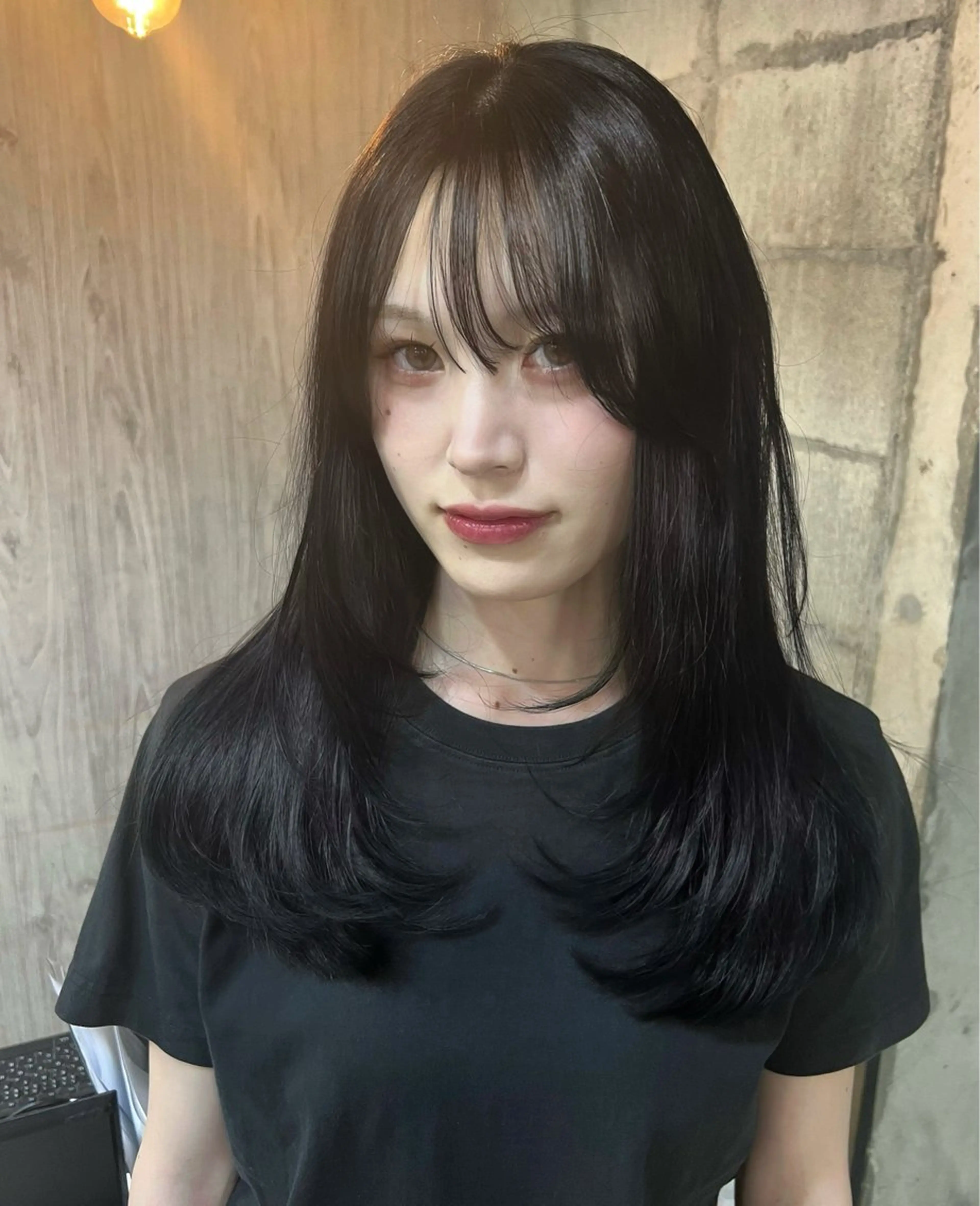 セミロング レイヤーカット カット lafit kaede/韓国ヘアのヘアスタイル