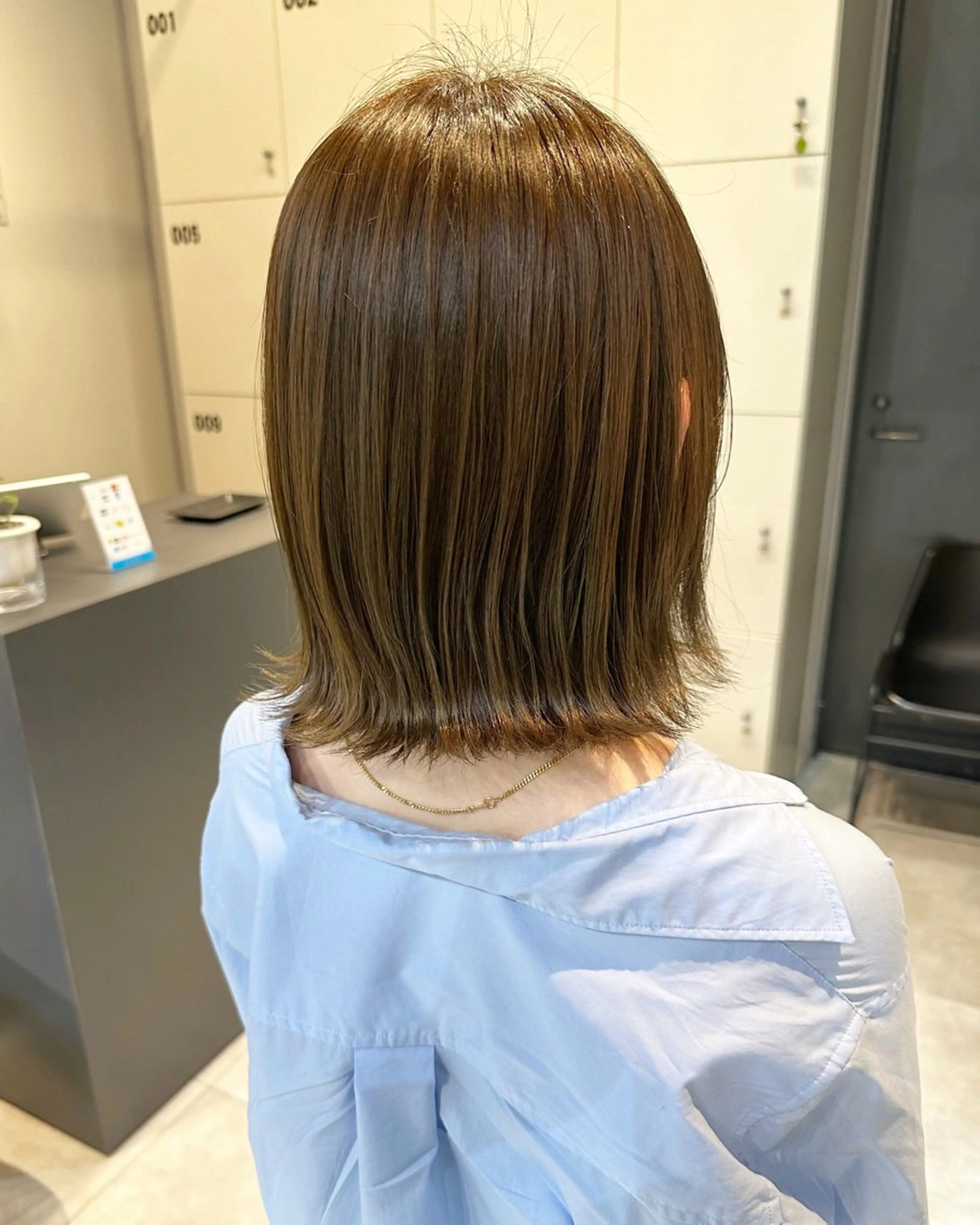 ミディアム カラー カット ヘアカラー トリートメント 透明感カラー/ボブ /佐藤伶のヘアスタイル