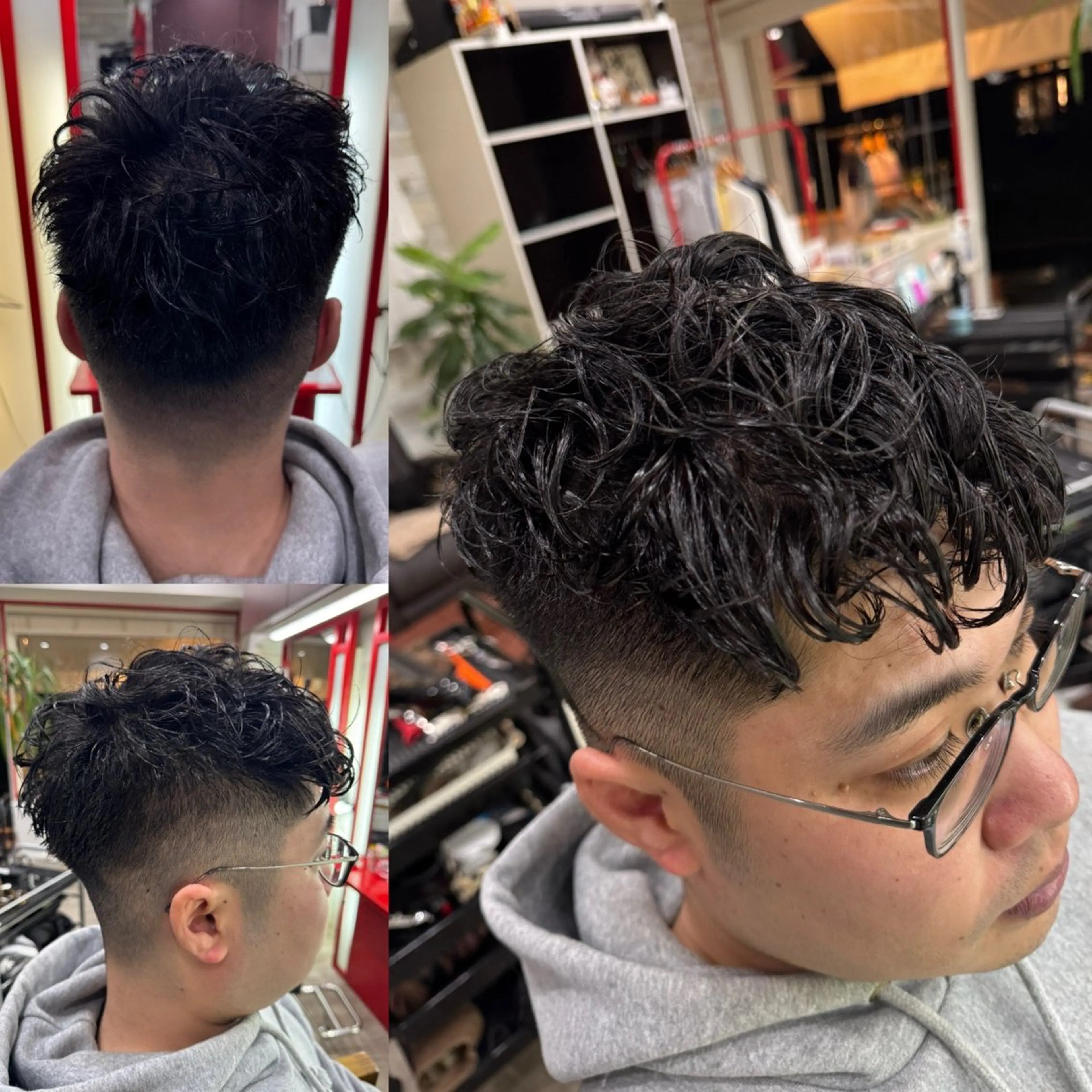 ショート パーマ メンズ メンズパーマ 看板犬がお出迎え◎ 初めてでも安心◎のヘアスタイル