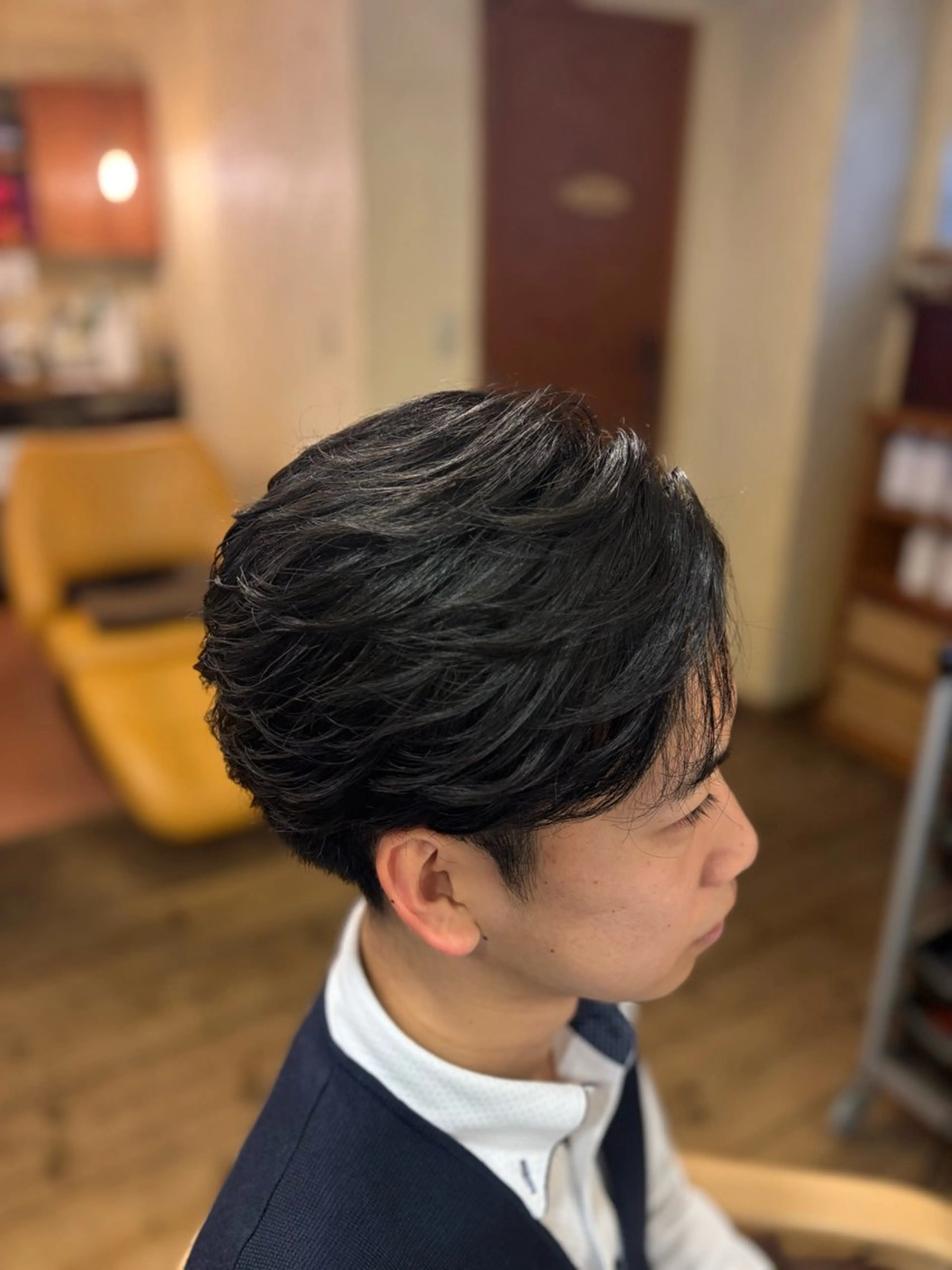 ショート カット パーマ 柘植 雅大のヘアスタイル