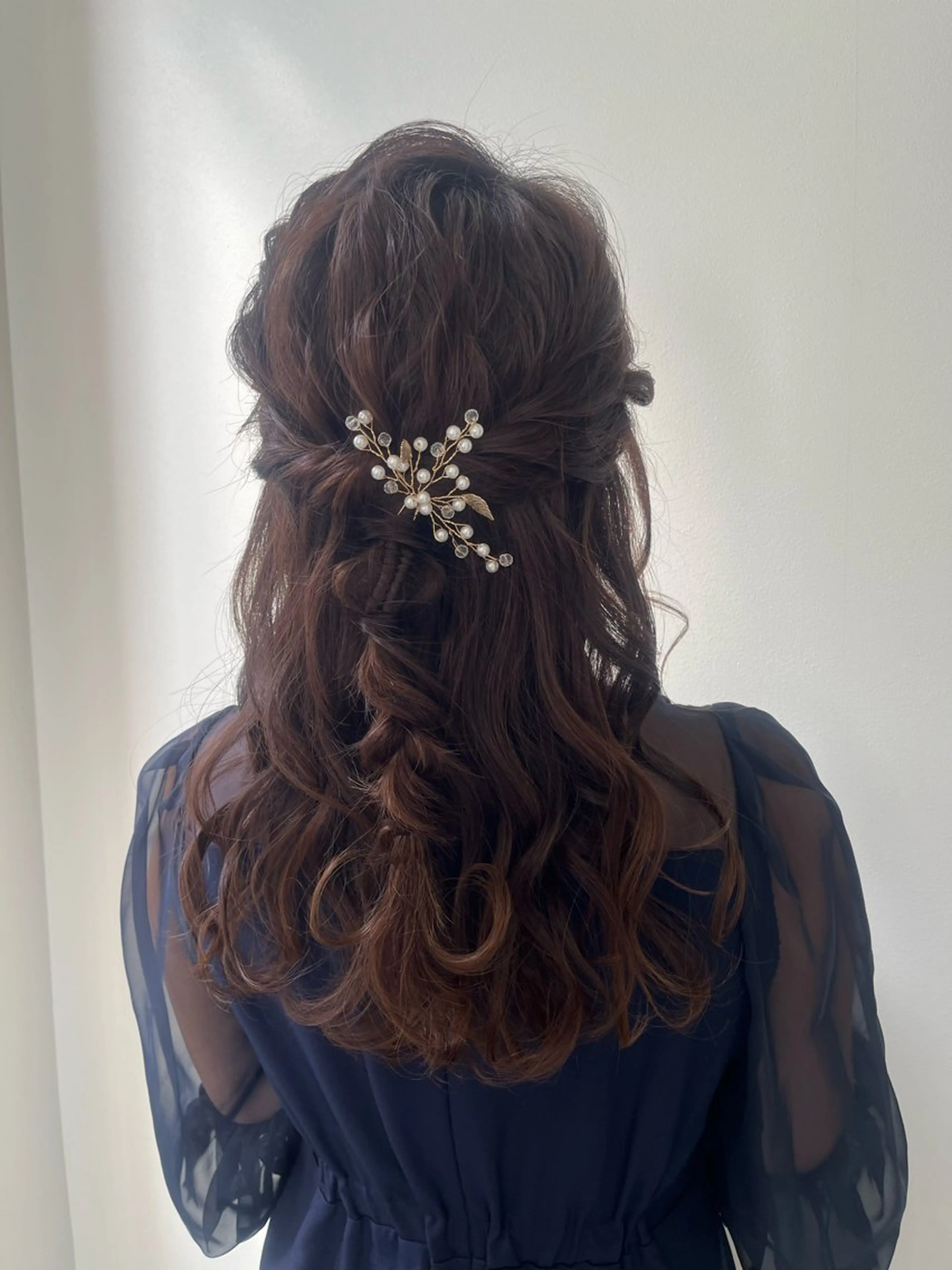 ロング ヘアアレンジ ハーフアップ 🫧ぷる艶カラー🫧 Yuubi🦩のヘアスタイル