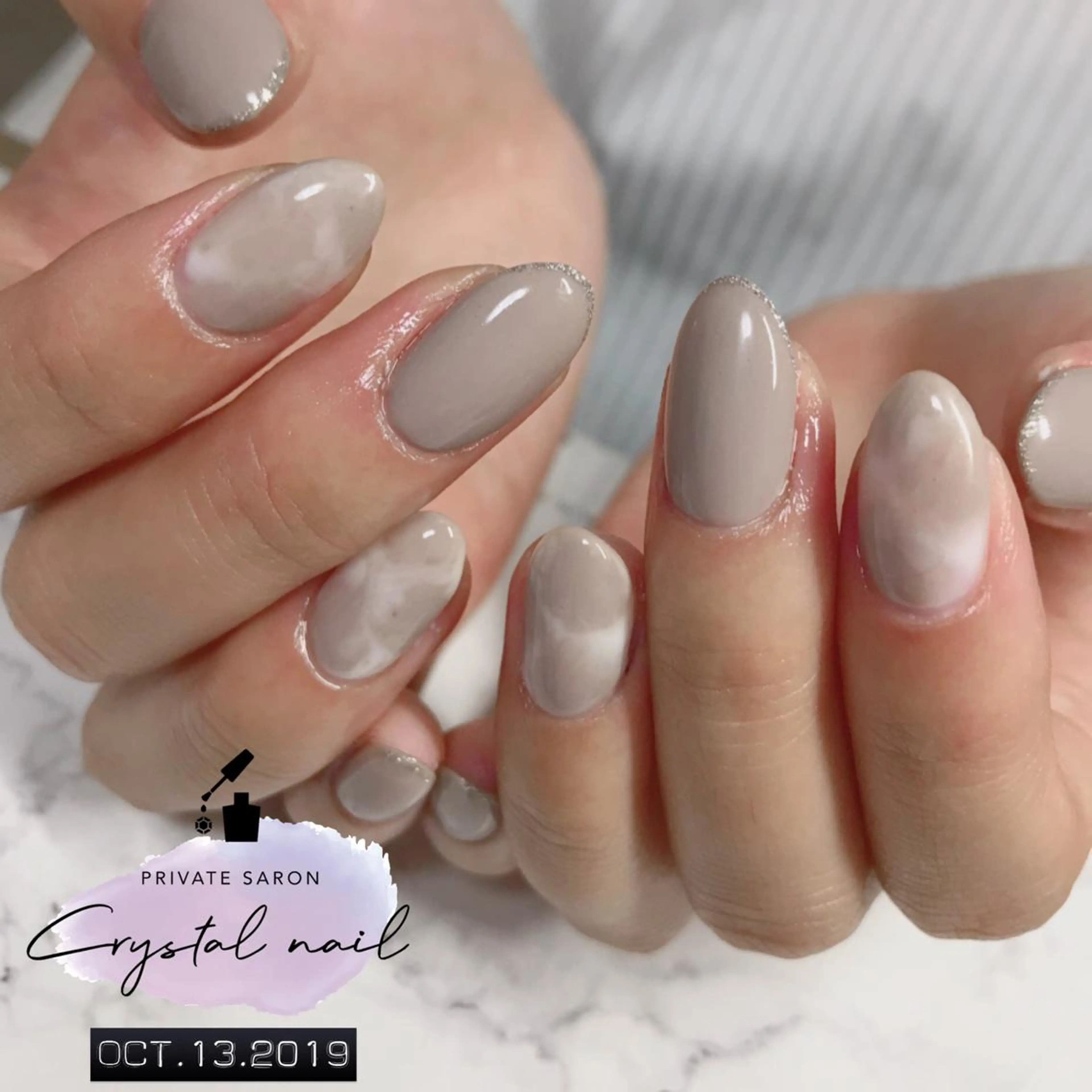 ネイル ラメ(グリッター) ハンドネイル SCENERY NAILのネイルデザイン