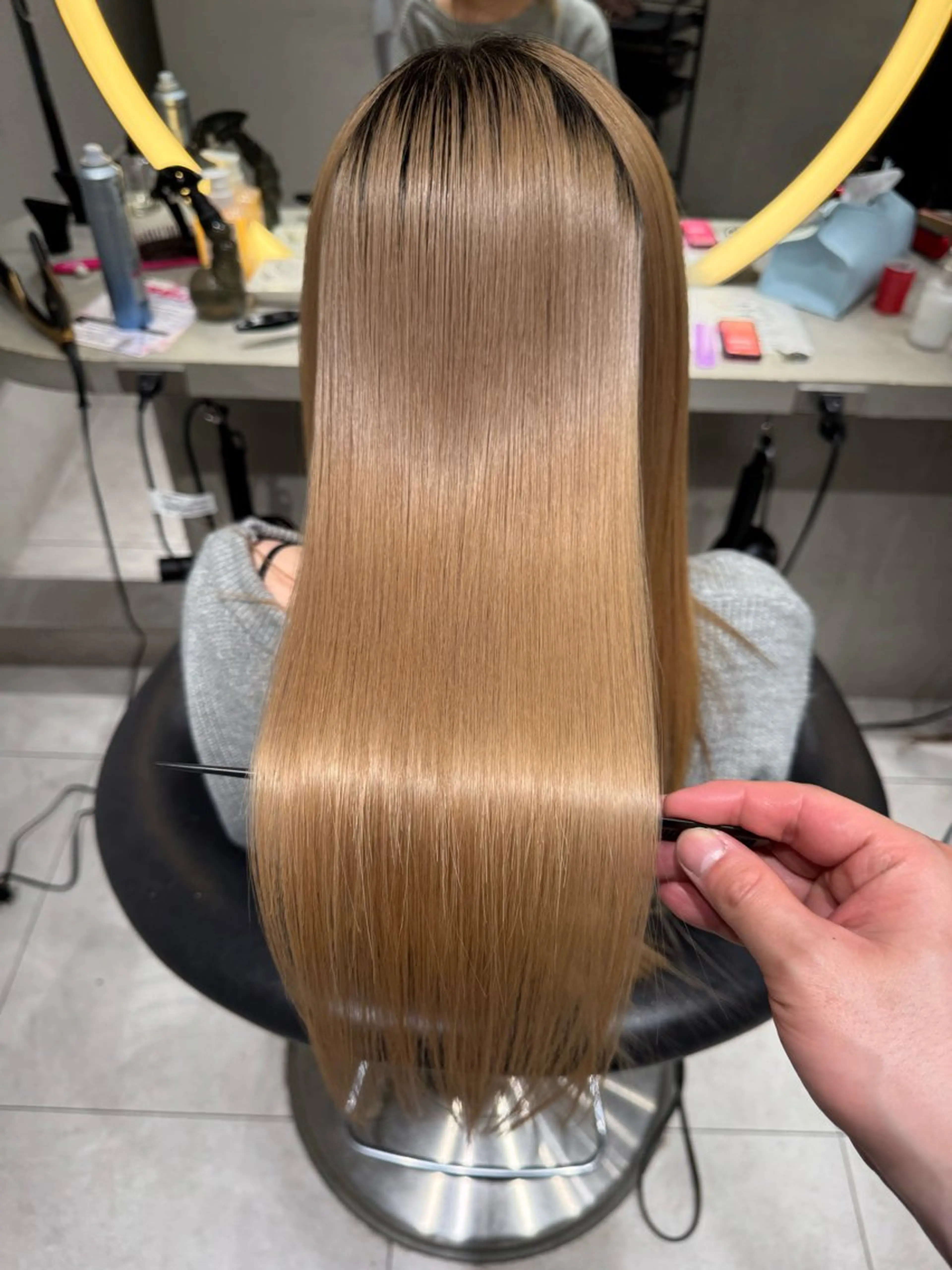 ロング カラー カット 縮毛矯正 トリートメント レイヤー/縮毛矯正 のマスター【タケル】のヘアスタイル