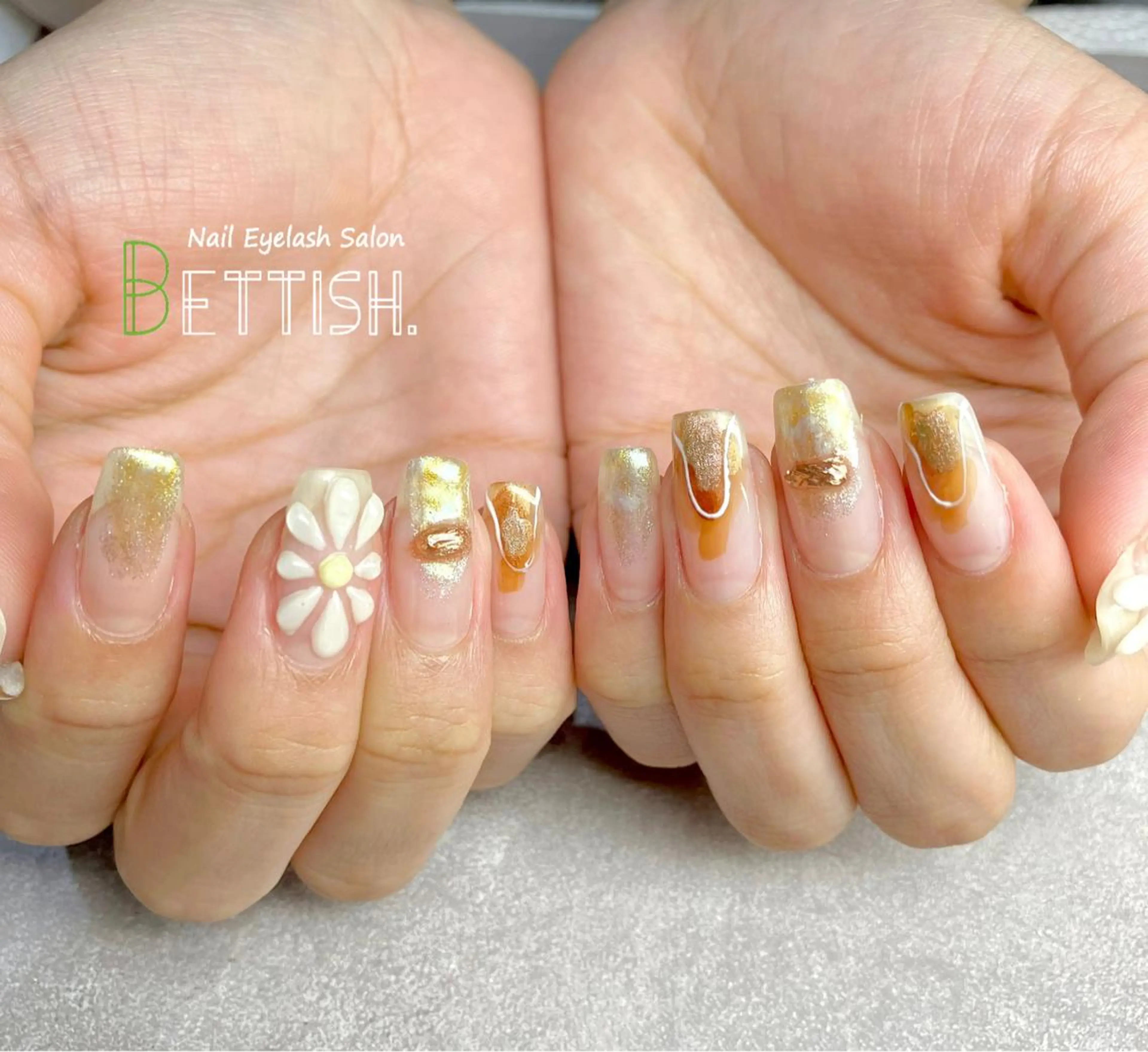 ネイル フラワーネイル ぷっくりネイル ハンドネイル BETTISH. KUMIKO☺︎︎のネイルデザイン
