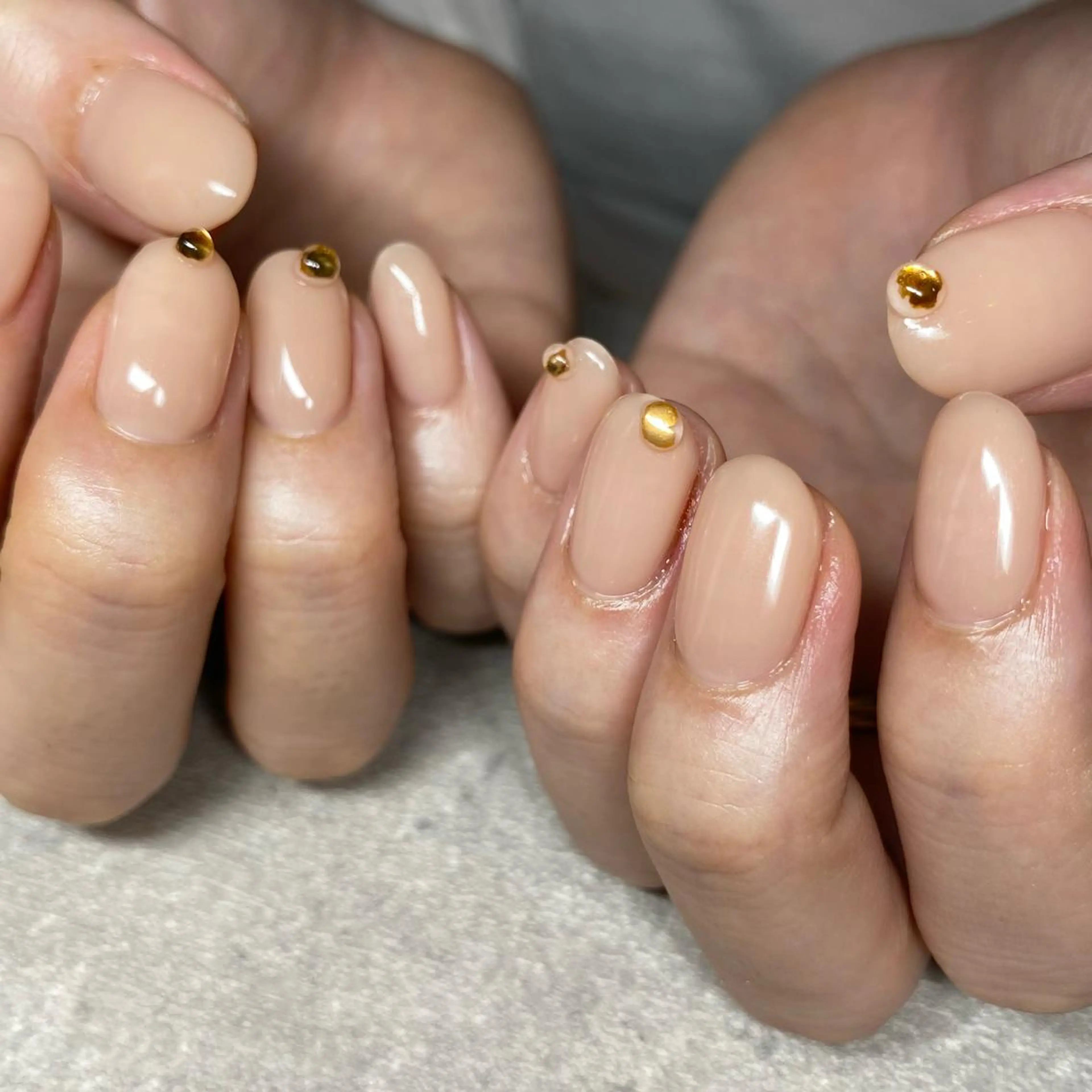 ネイル アートネイル ニュアンスネイル 冬ネイル ハンドネイル 山田 貴子のネイルデザイン