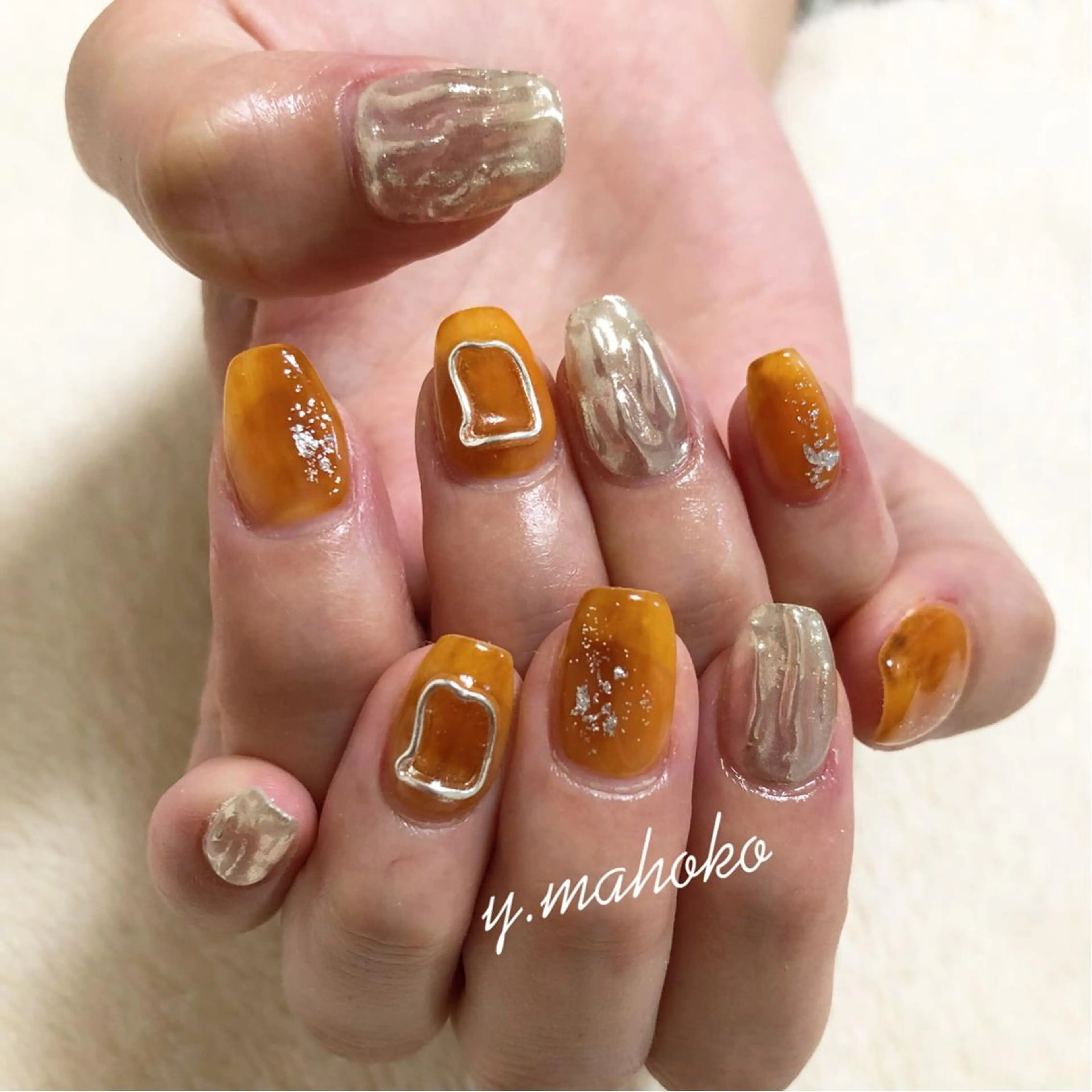 ネイル ハンドネイル She nail studio 原宿所属・パラジェル有/ スカルプ/mahoのネイルデザイン