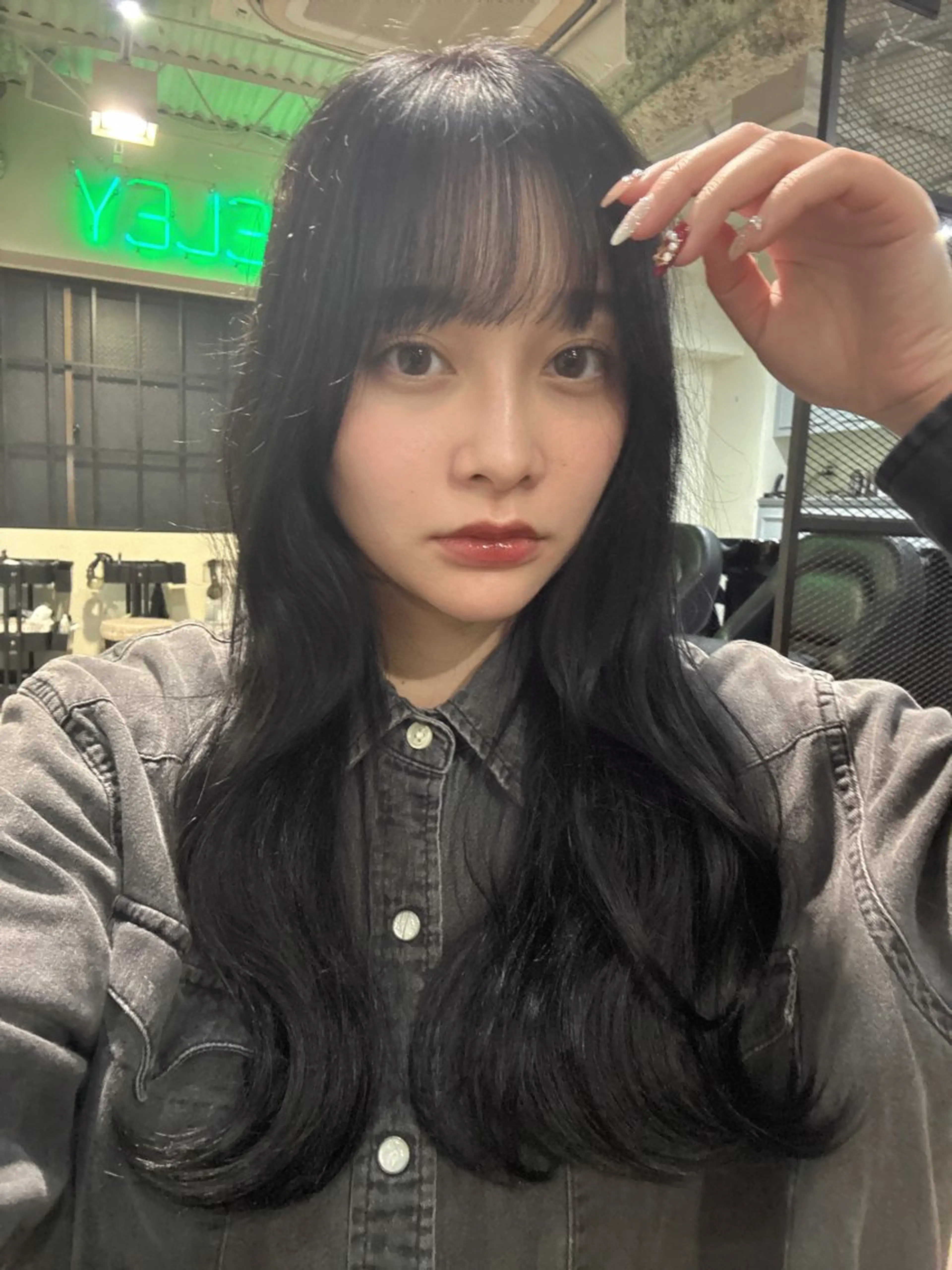 セミロング 韓国風ヘア ブリーチなしベージュ カラー✨Takeのヘアスタイル