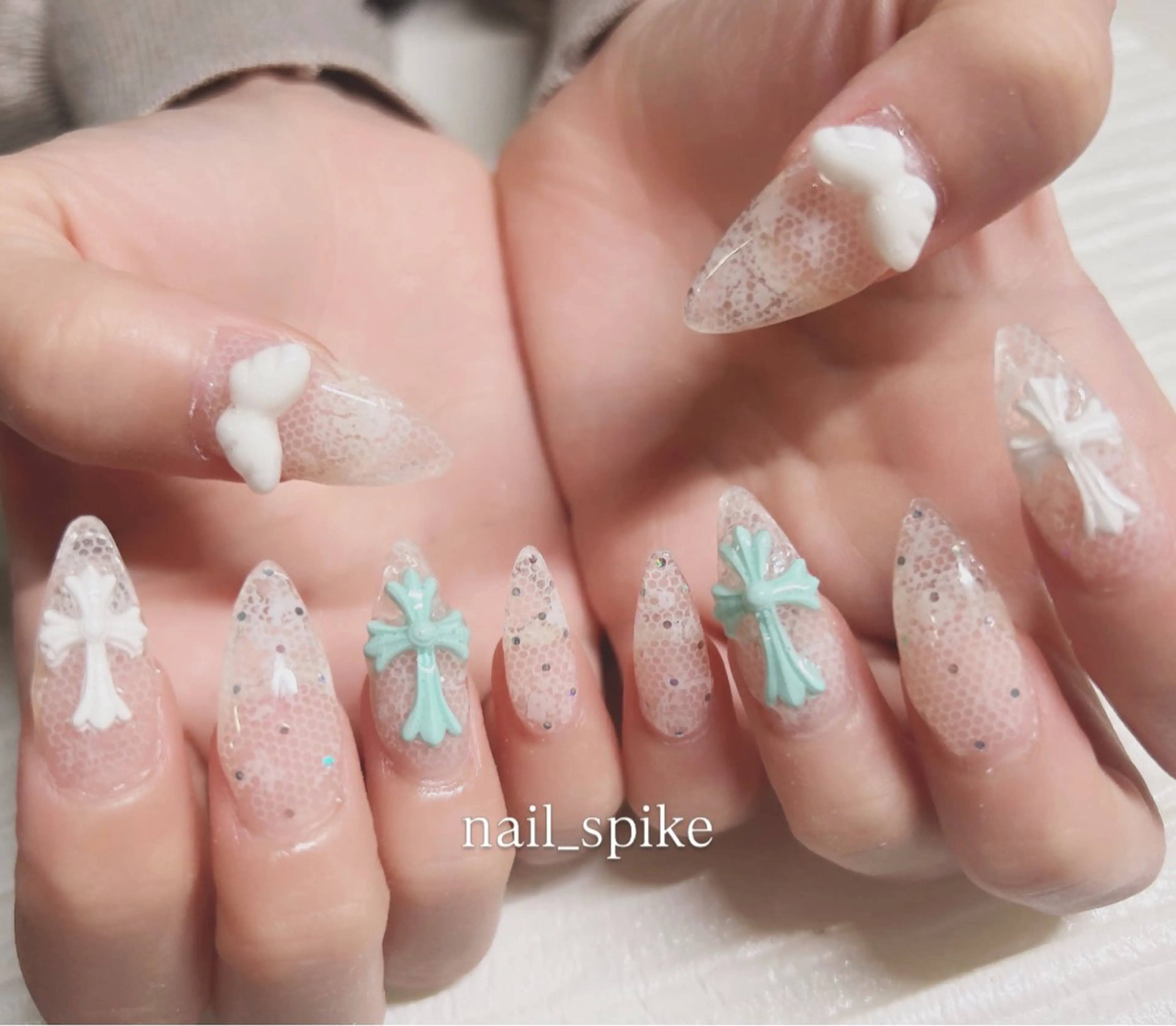 ネイル スカルプネイル ネイルチップ nail spikeのネイルデザイン