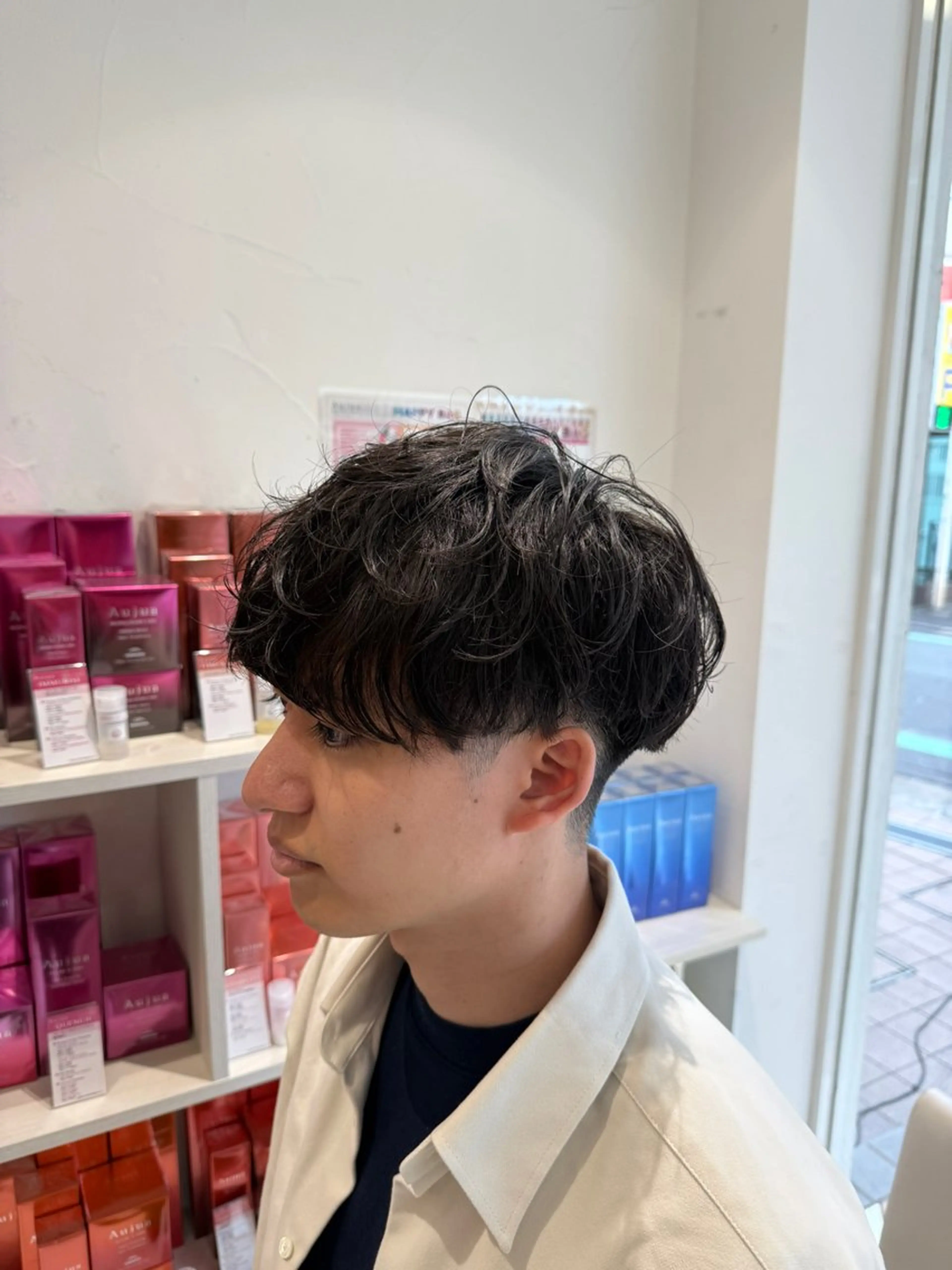 ショート パーマ メンズ カット パーマ トリートメント メンズ特化型美容師 栗山勇人のヘアスタイル