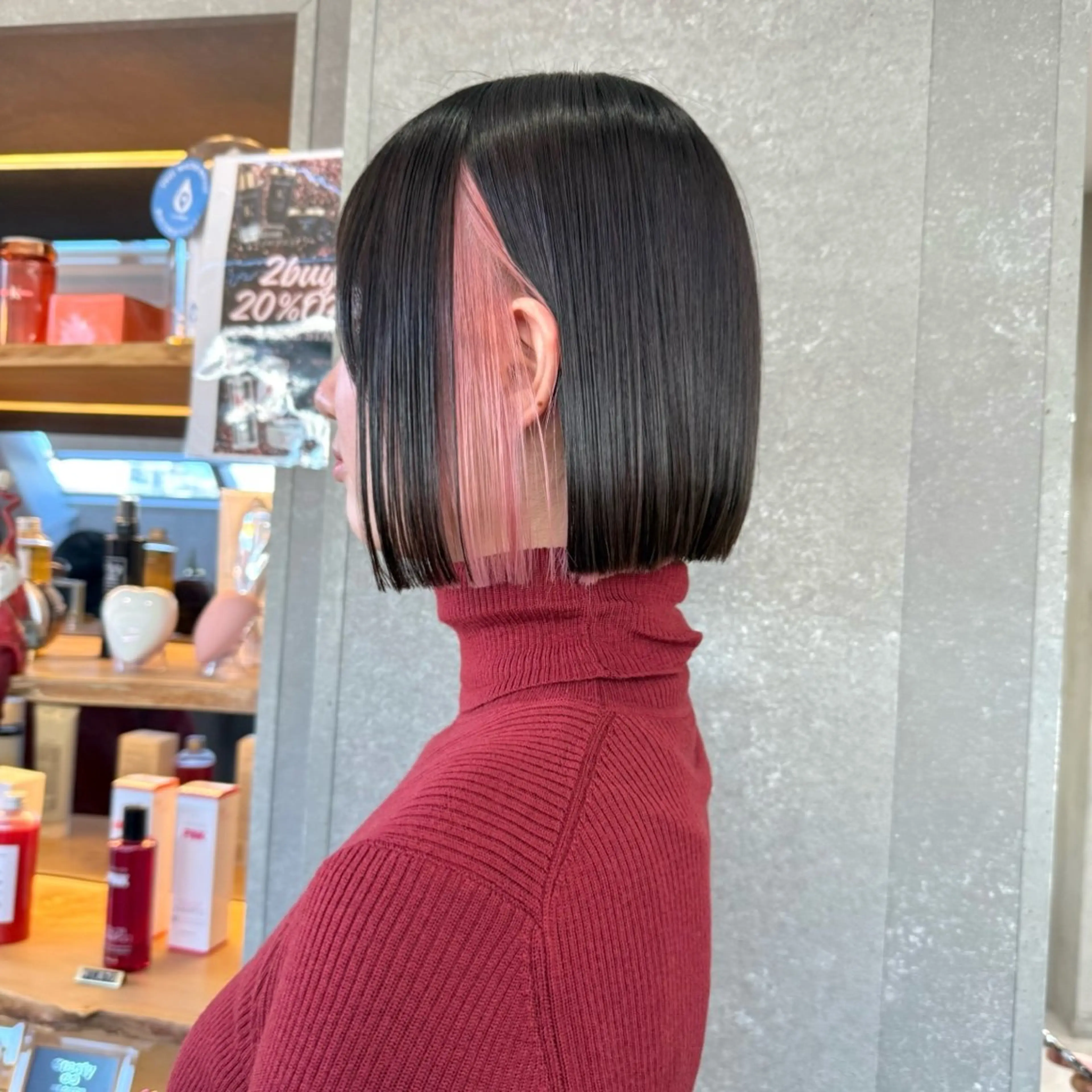 ミディアム カラー カット ヘアカラー 縮毛矯正 トリートメント 髪質改善/ボブ/ レイヤー❣️yuiのヘアスタイル