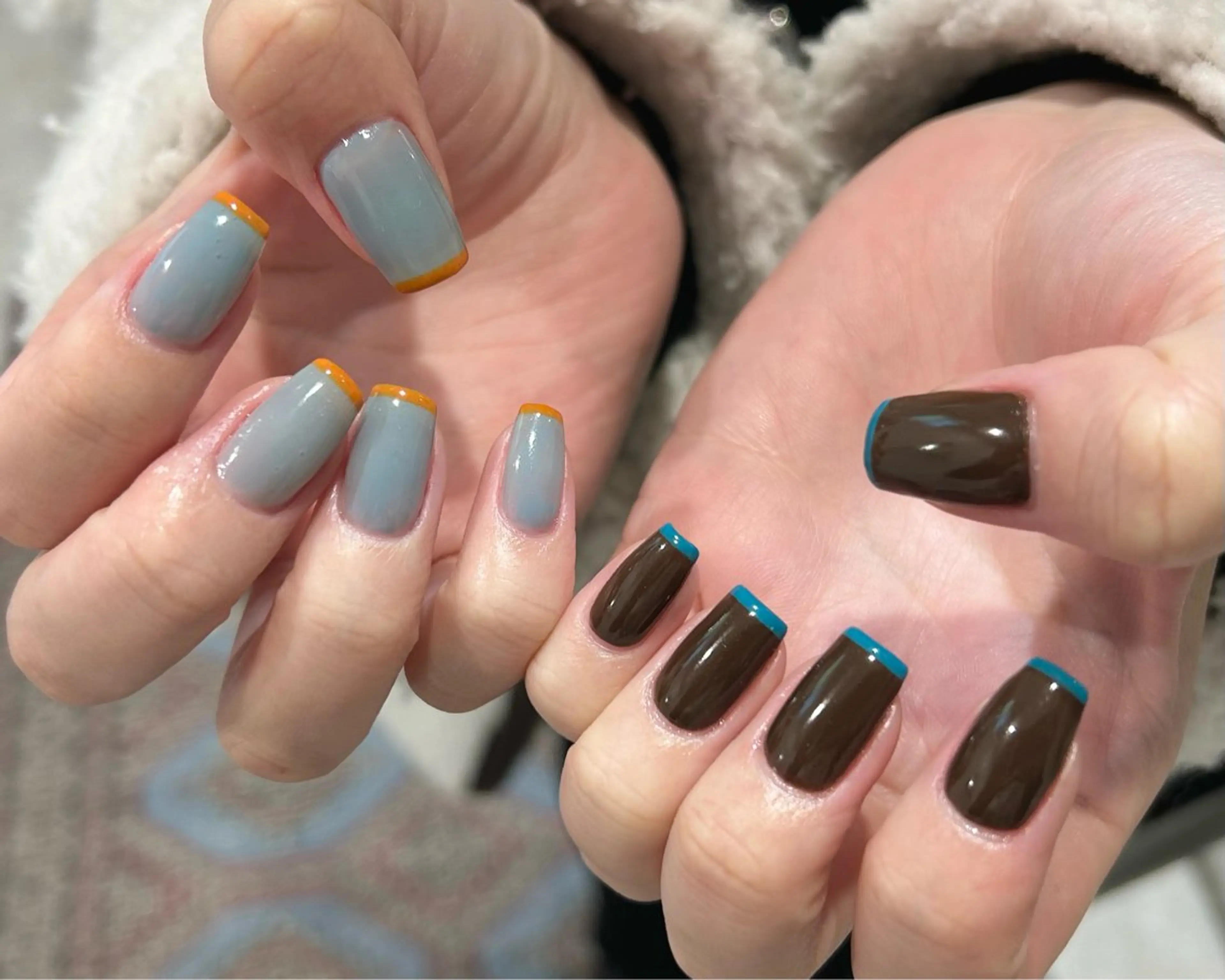 ネイル ハンドネイル 0203ムニムサン 💙Mihoのネイルデザイン