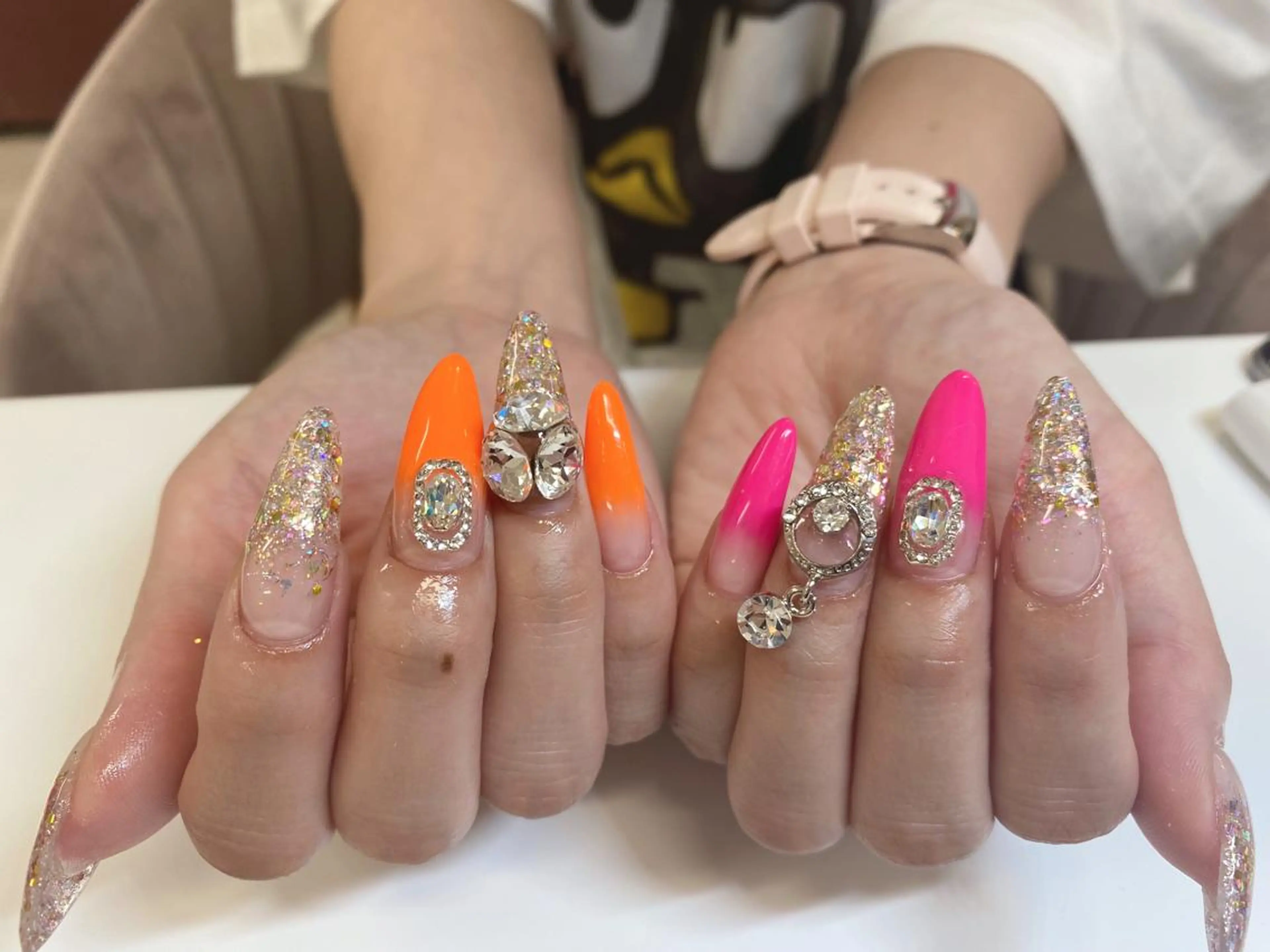 ネイル 長さ出し フットネイル フレンチネイル ジェルネイル グラデーション ハンドネイル salon Lilouのネイルデザイン