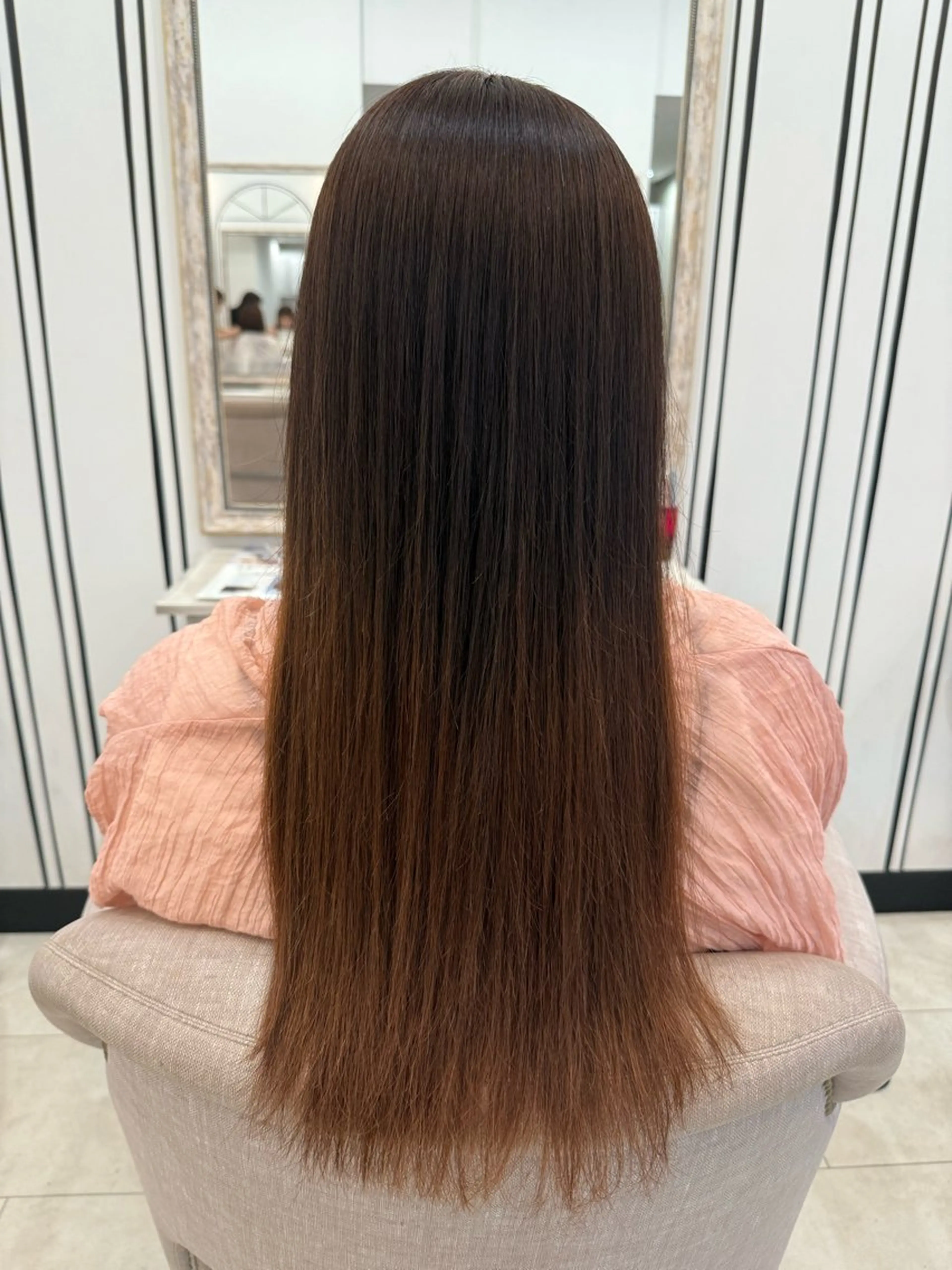 ロング パーマ 縮毛矯正 三上 莉里のヘアスタイル