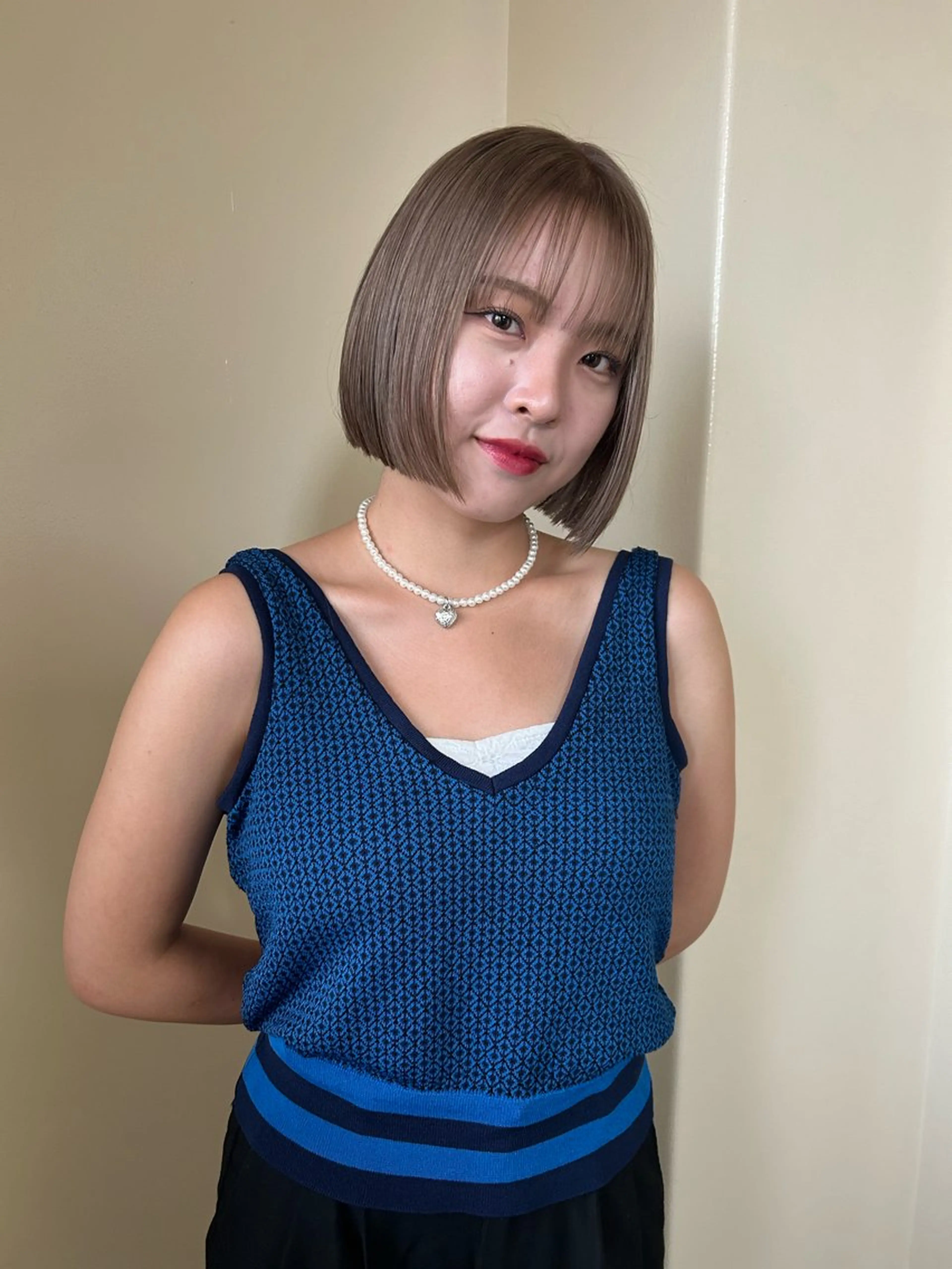 ショート カラー ハイトーンカラー ボブ カット トリートメント ☕️結【suii.】 ボブ/ヘアセット☕️のヘアスタイル