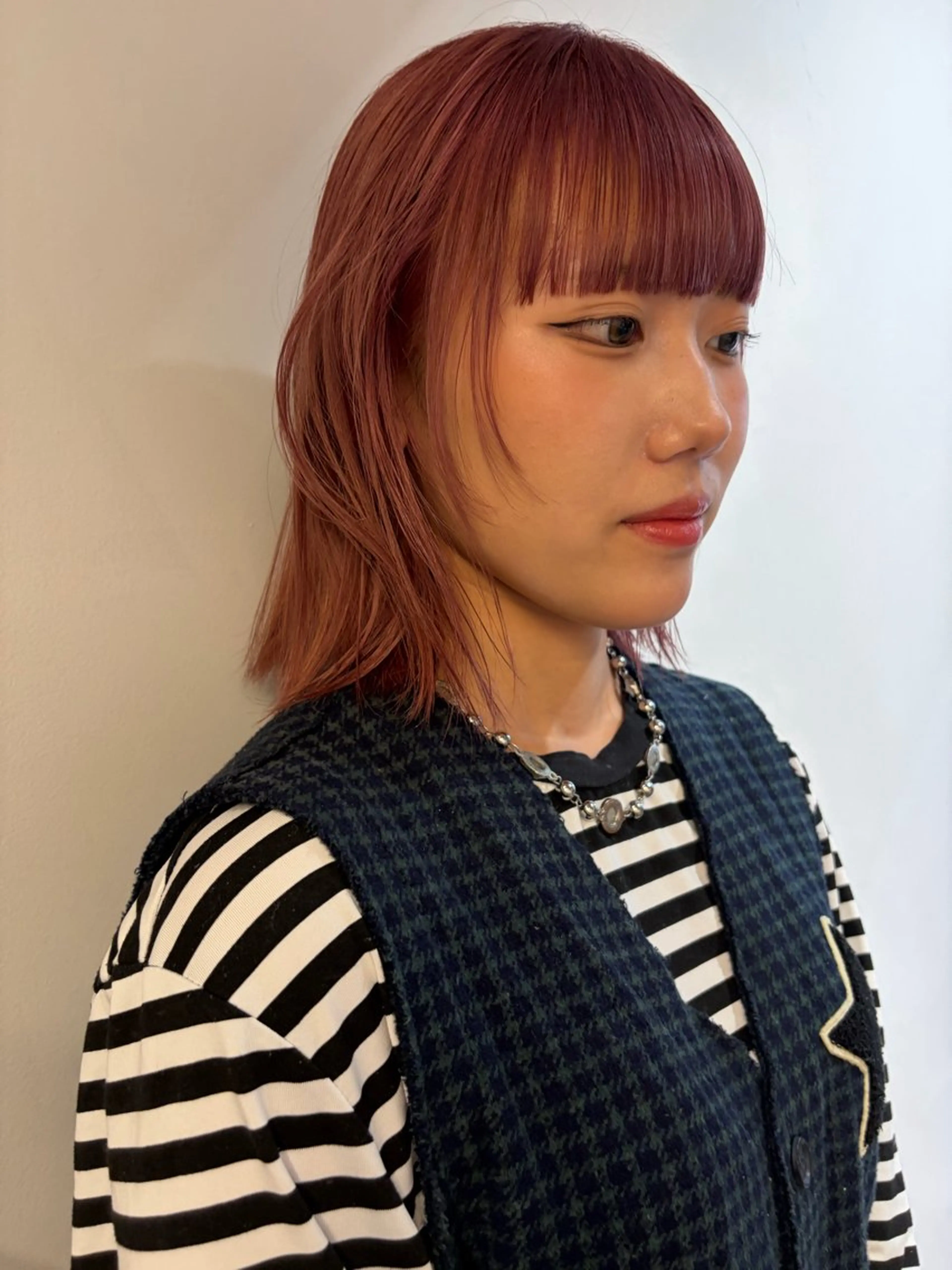 カラー ブリーチ ピンクカラー みき 🍒のヘアスタイル