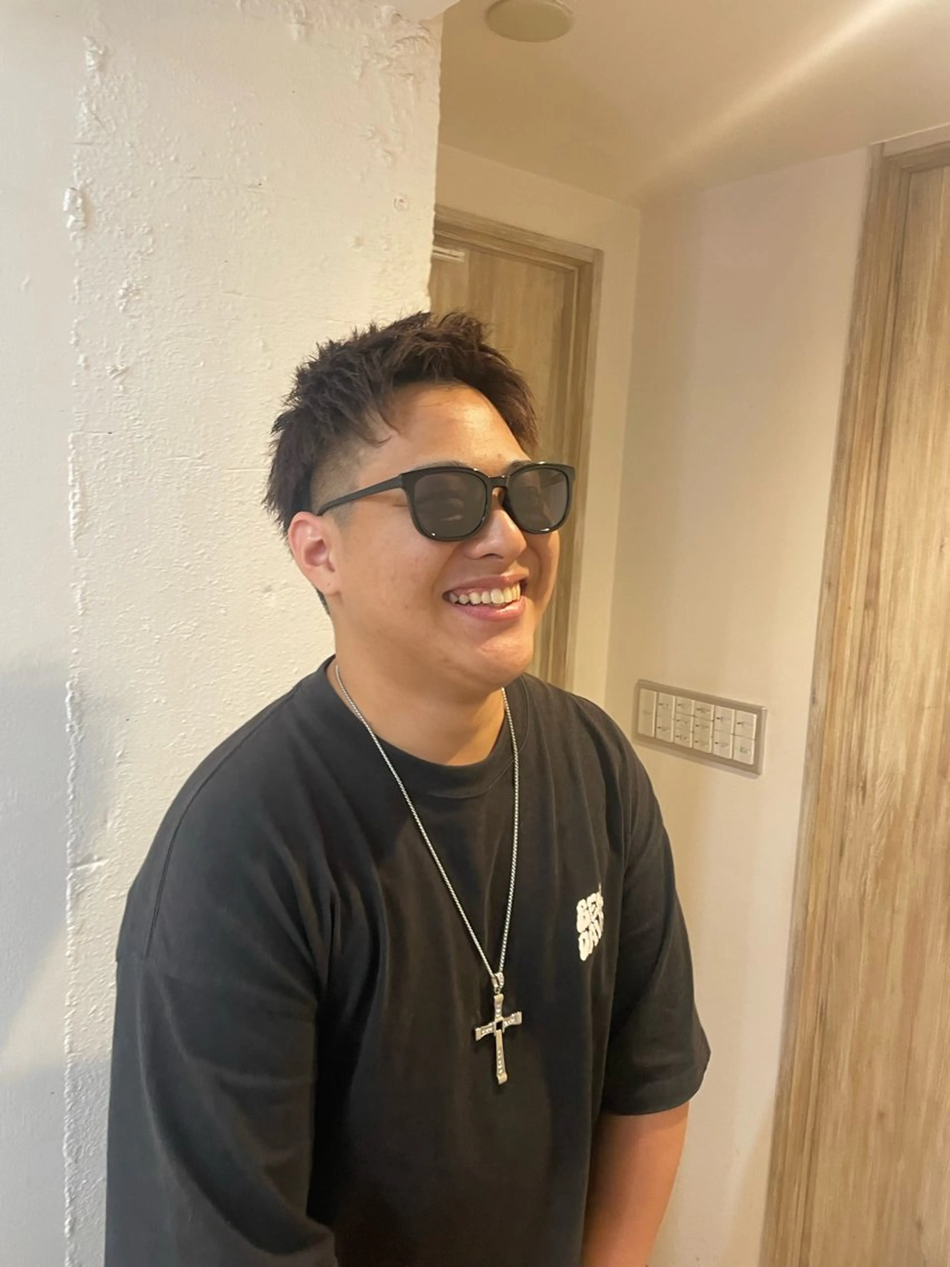 メンズ スパイキーショート カット 暖色カラー/ ストレート/くるみのヘアスタイル