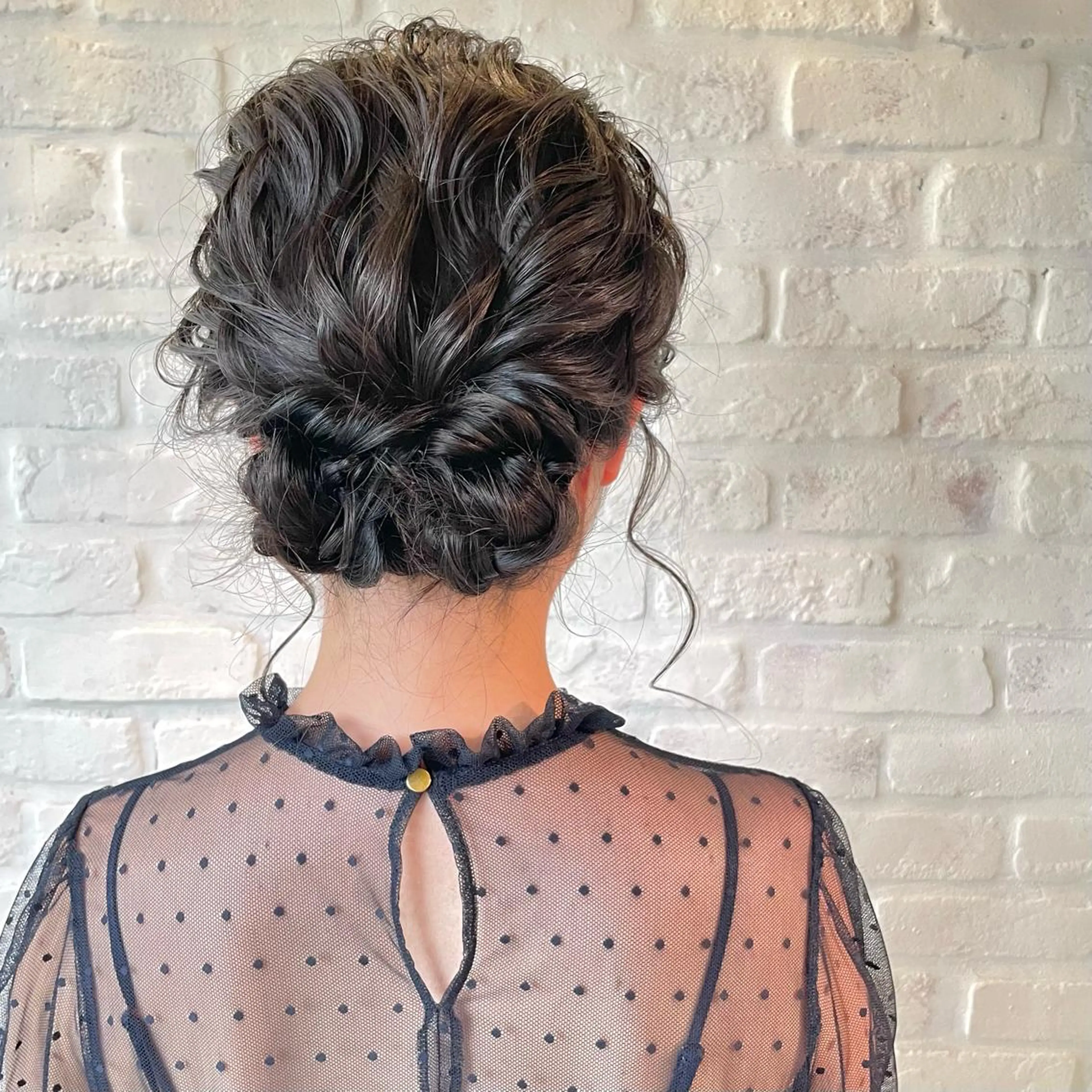 セミロング ヘアアレンジ ヘアセット kyoka .のヘアスタイル