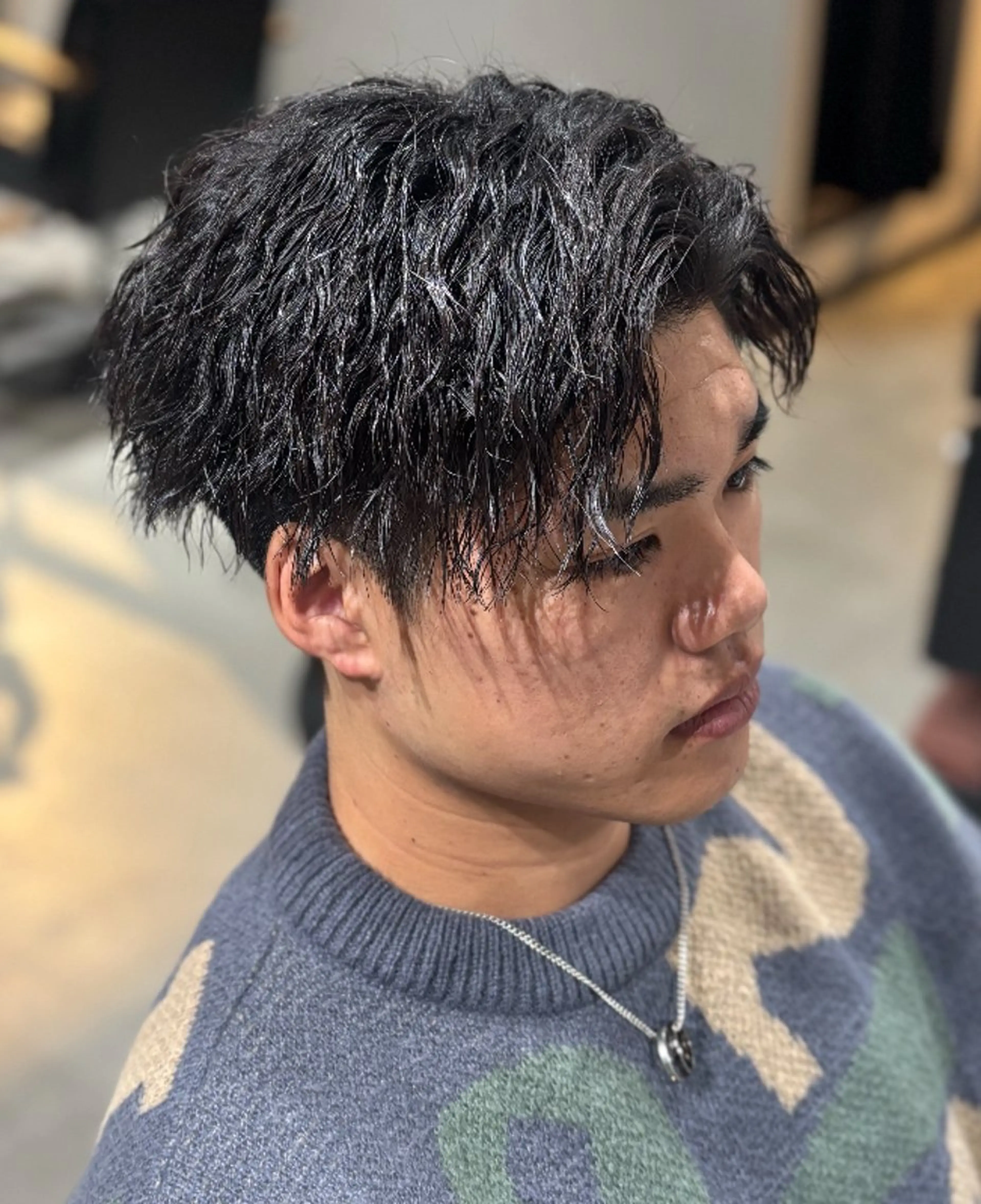 パーマ メンズ 韓国ヘア 高森蓮のヘアスタイル