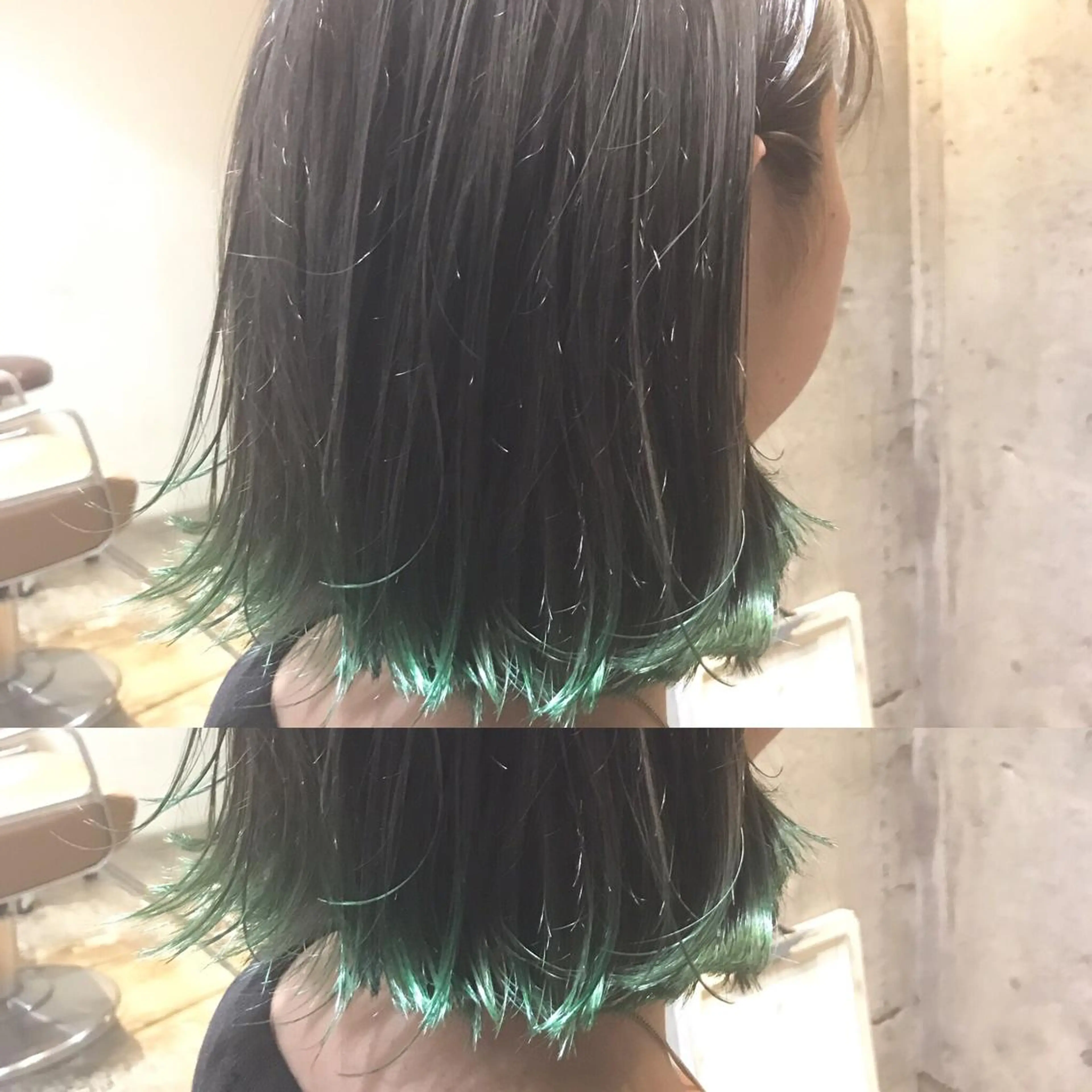 ショート カラー パーマ ヘアアレンジ メンズ キッズ ネイル マツエク・マツパ グリーン サロンドミルク 原宿のヘアスタイル