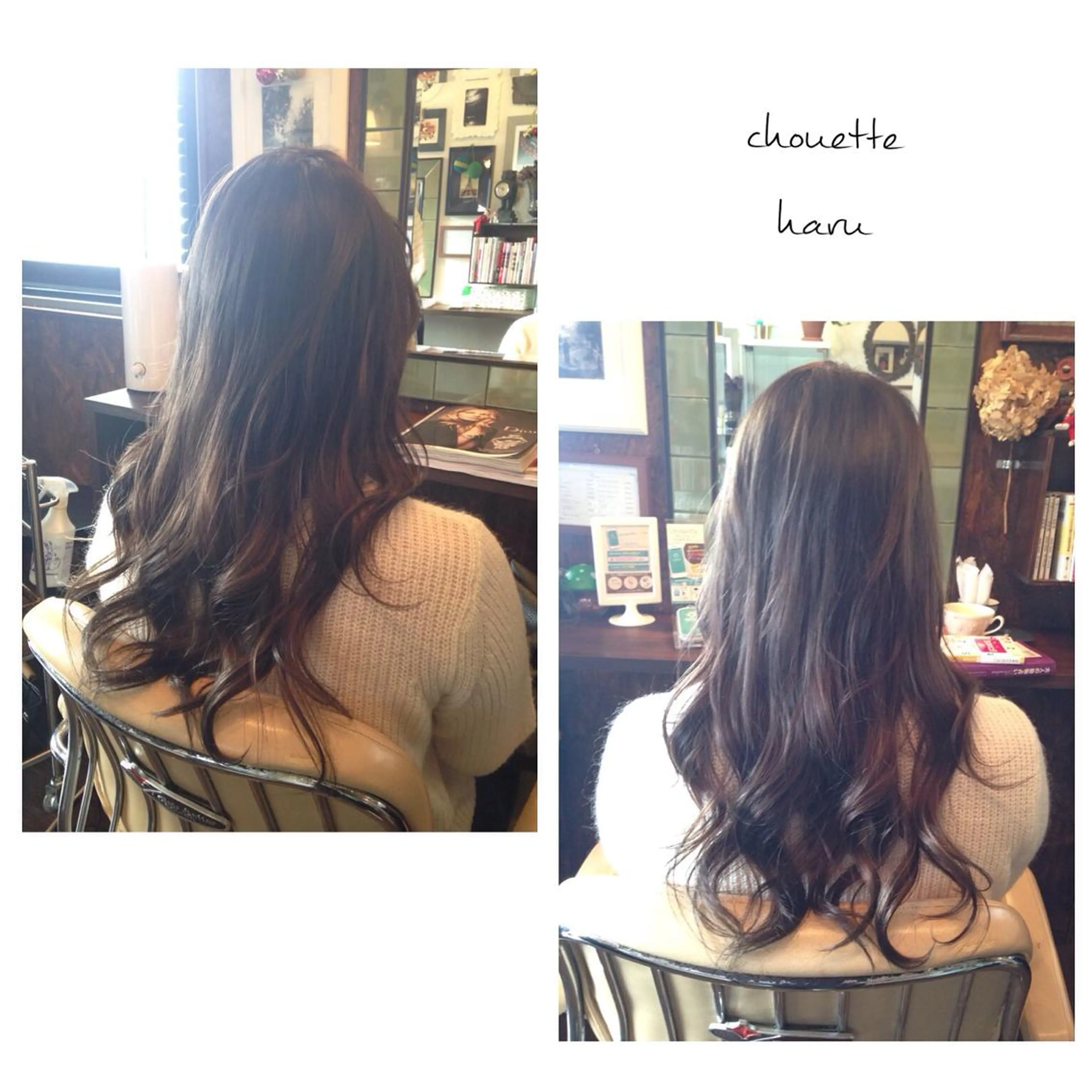 セミロング ロング カラー ダークグレー サダハルカ ｜chouetteのヘアスタイル